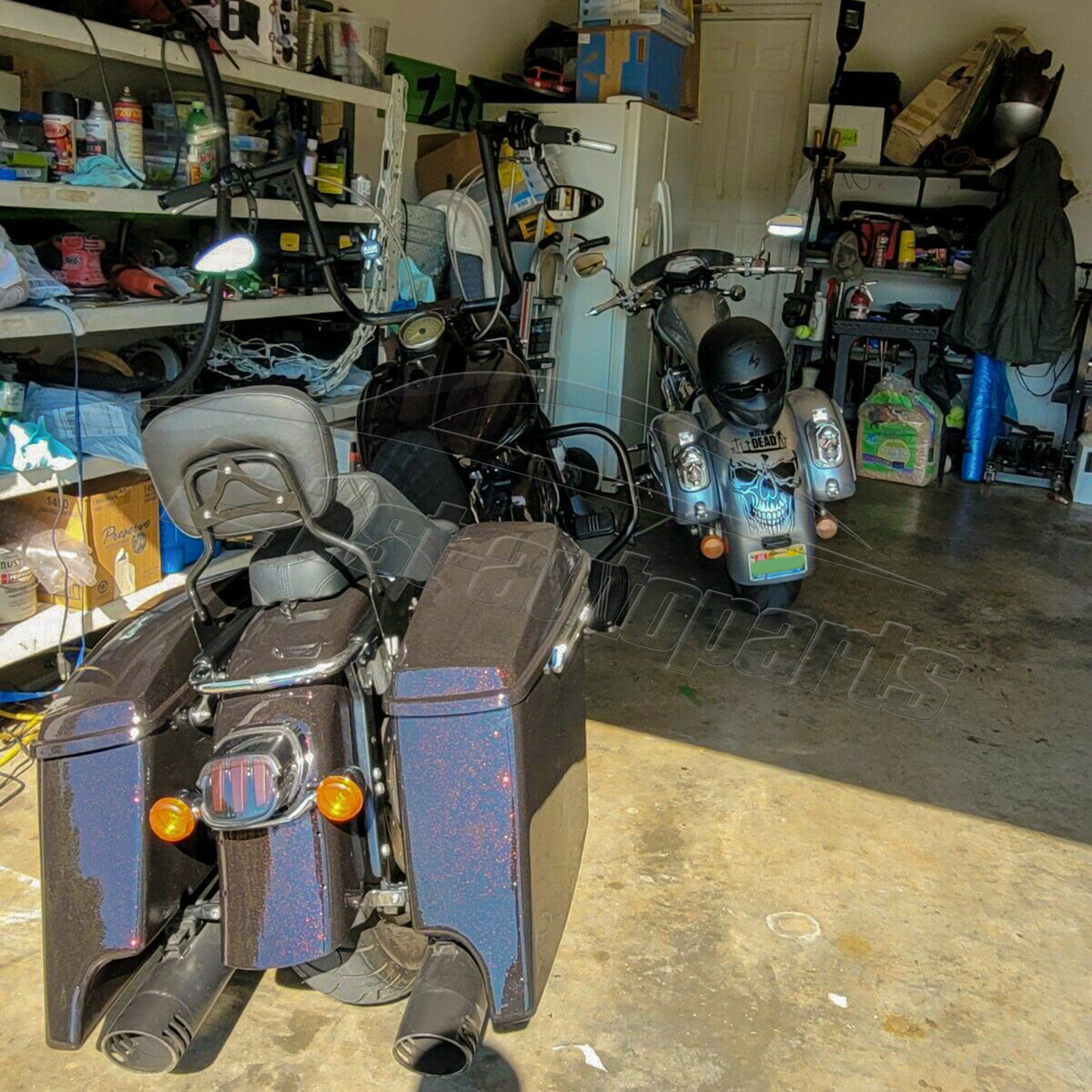 For 97-08 Harley Road King Electra Glide Detachable Sissy Bar Backrest Pad Black