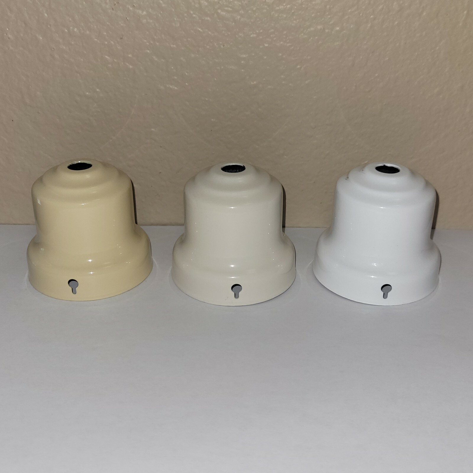 LOOK!!! NEW WHITE 3-CHAIN LIGHT FIXTURE -VINTAGE ART DECO SHADE Three Chain