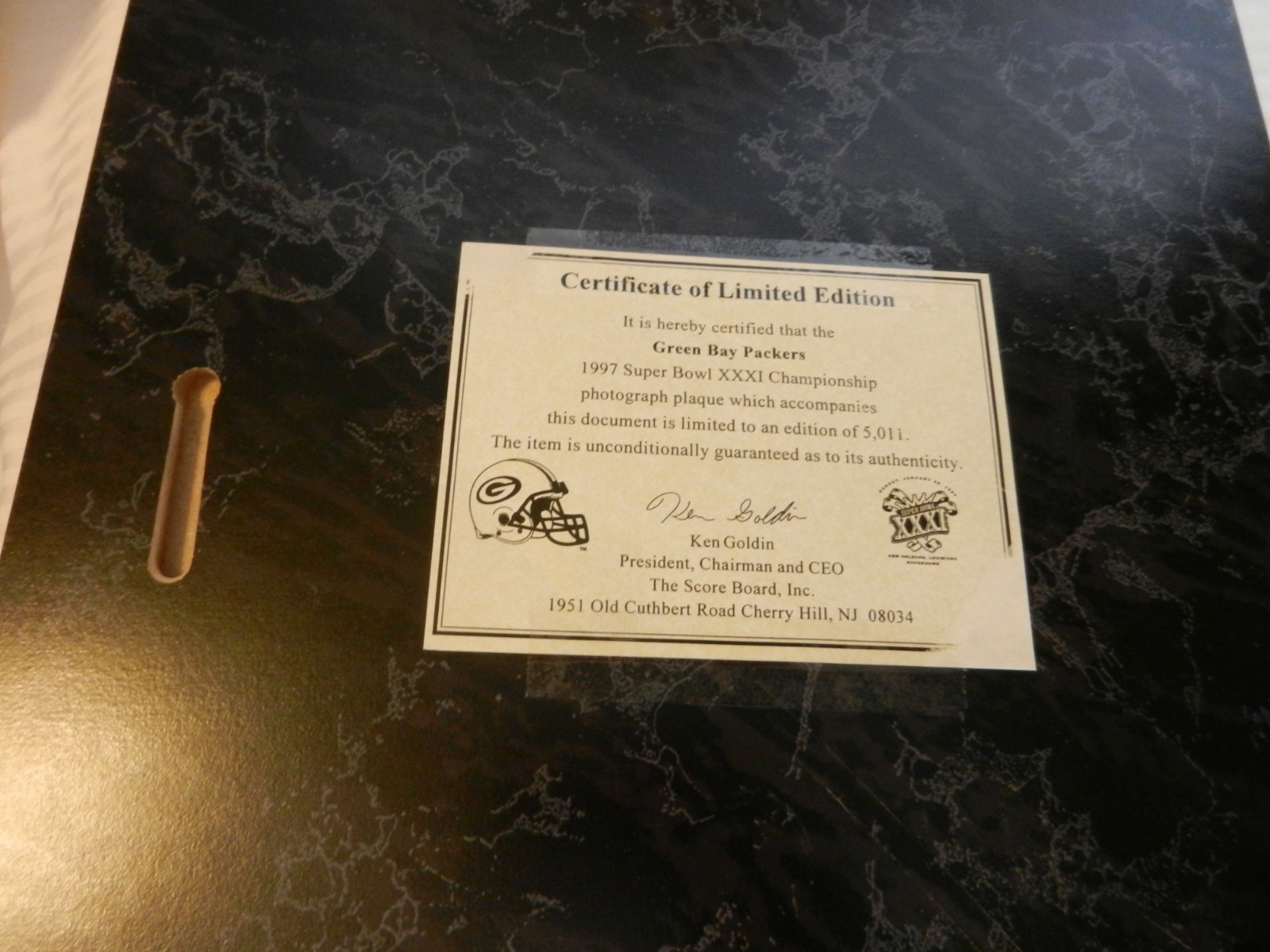 Green Bay Packers 1996 Super Bowl XXXI Champions NFL Photo Plaque on Wood LE