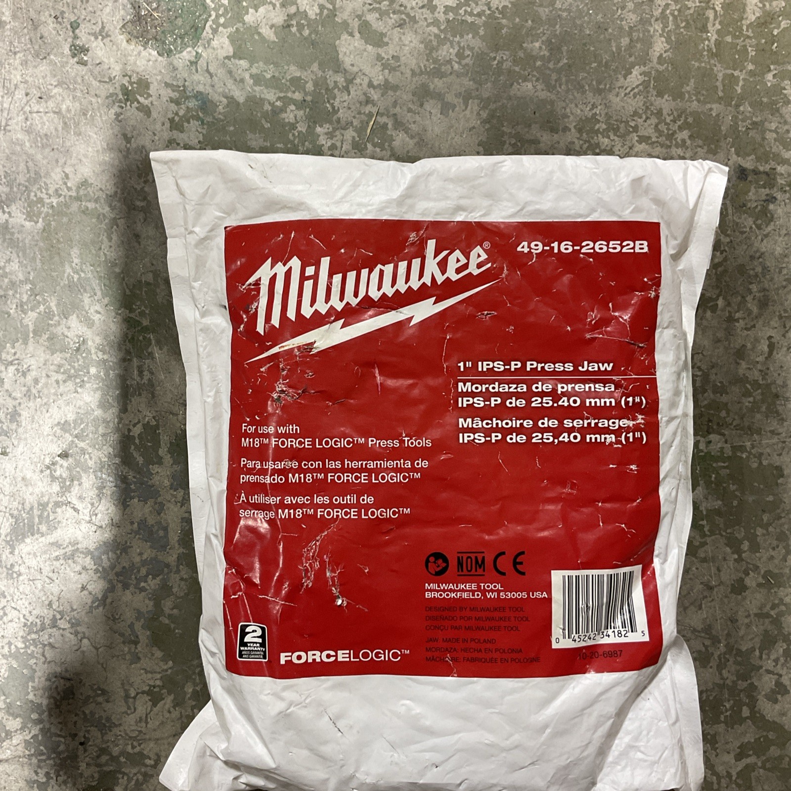 Milwaukee Tool 49-16-2652B 1" Ips-P Press Jaw For M18 Forcelogic Press Tools