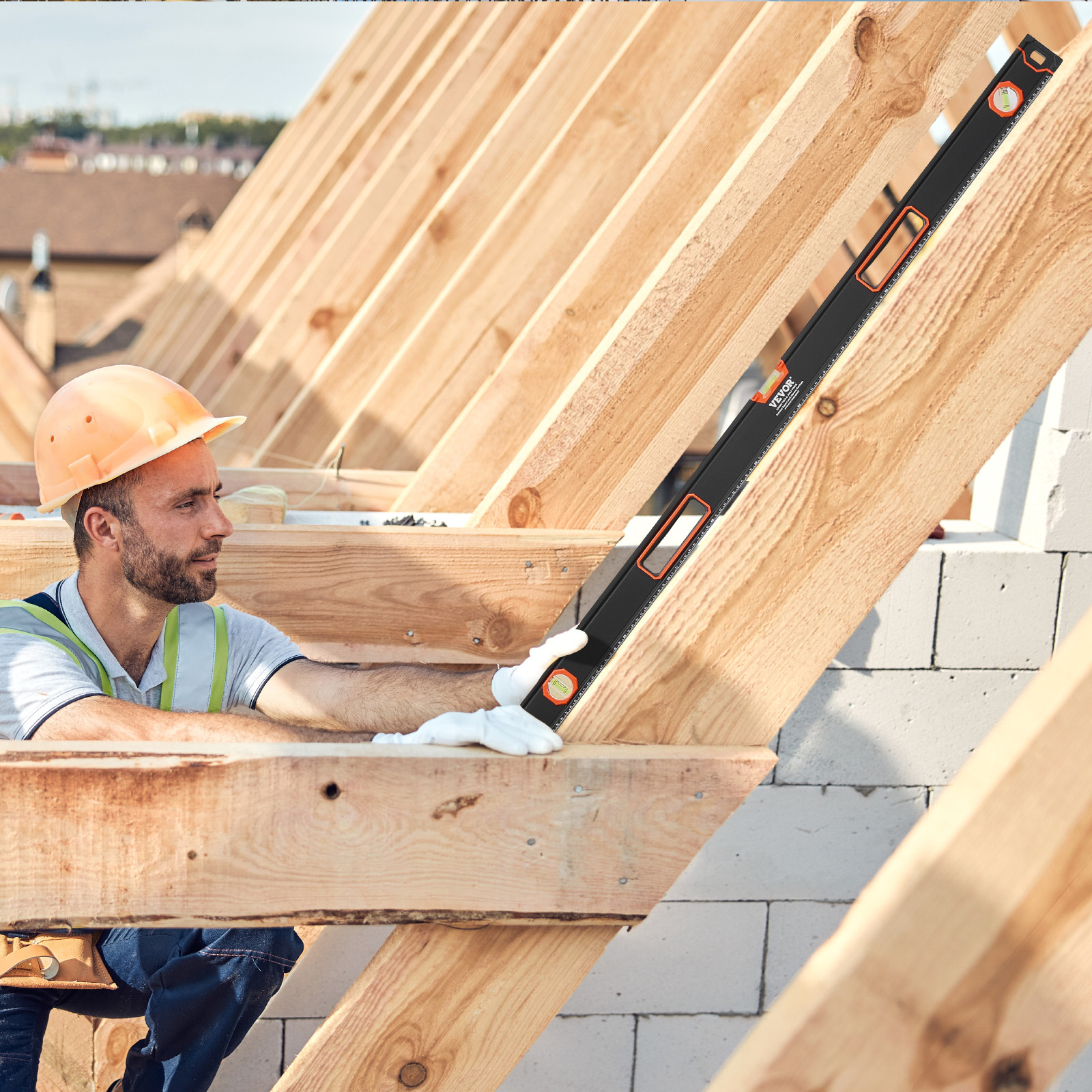 VEVOR 6PCS Magnetic Torpedo Level 78/48/32/24/16/10" Box Leveler Bubble Vials