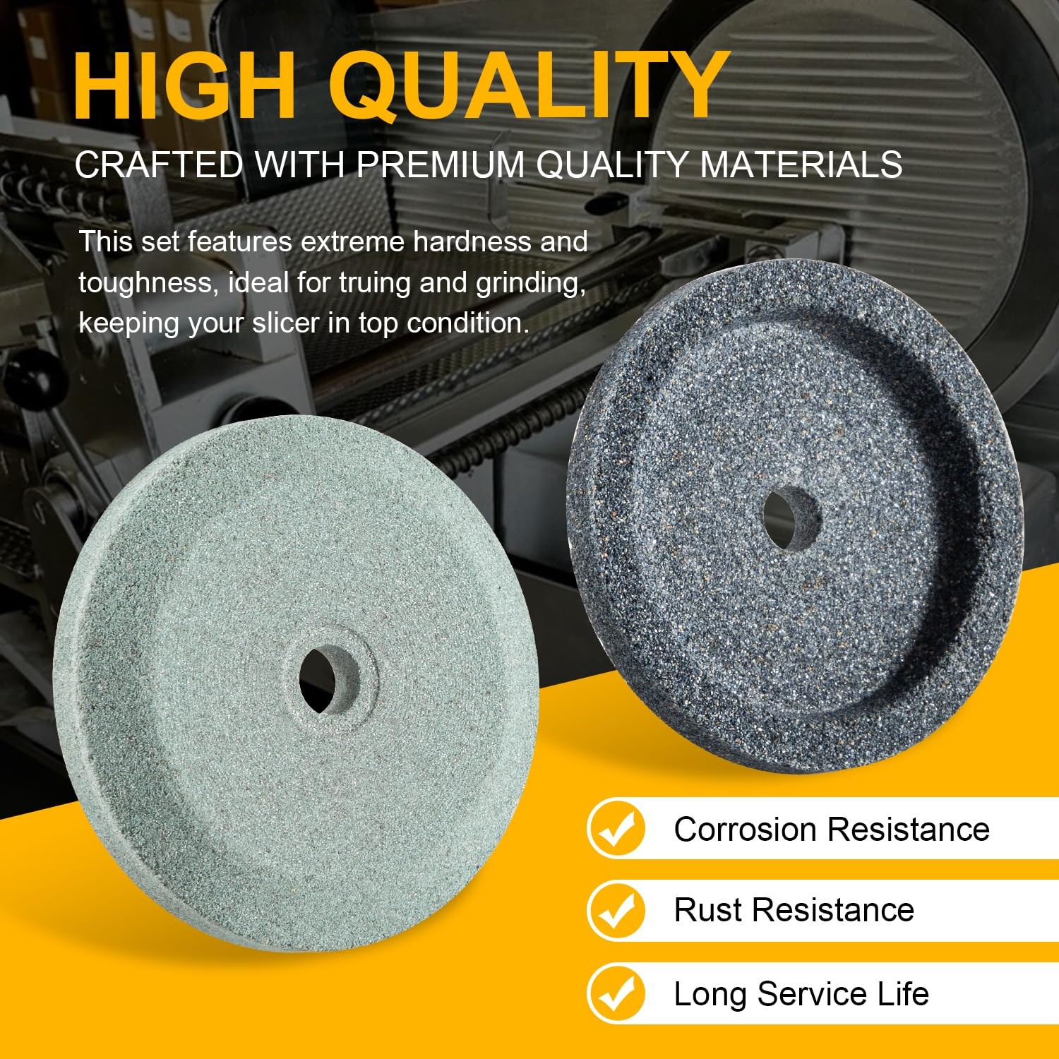 Sharpening Stone For Bizerba Slicers All Models, Grinding and Truing Stone Set