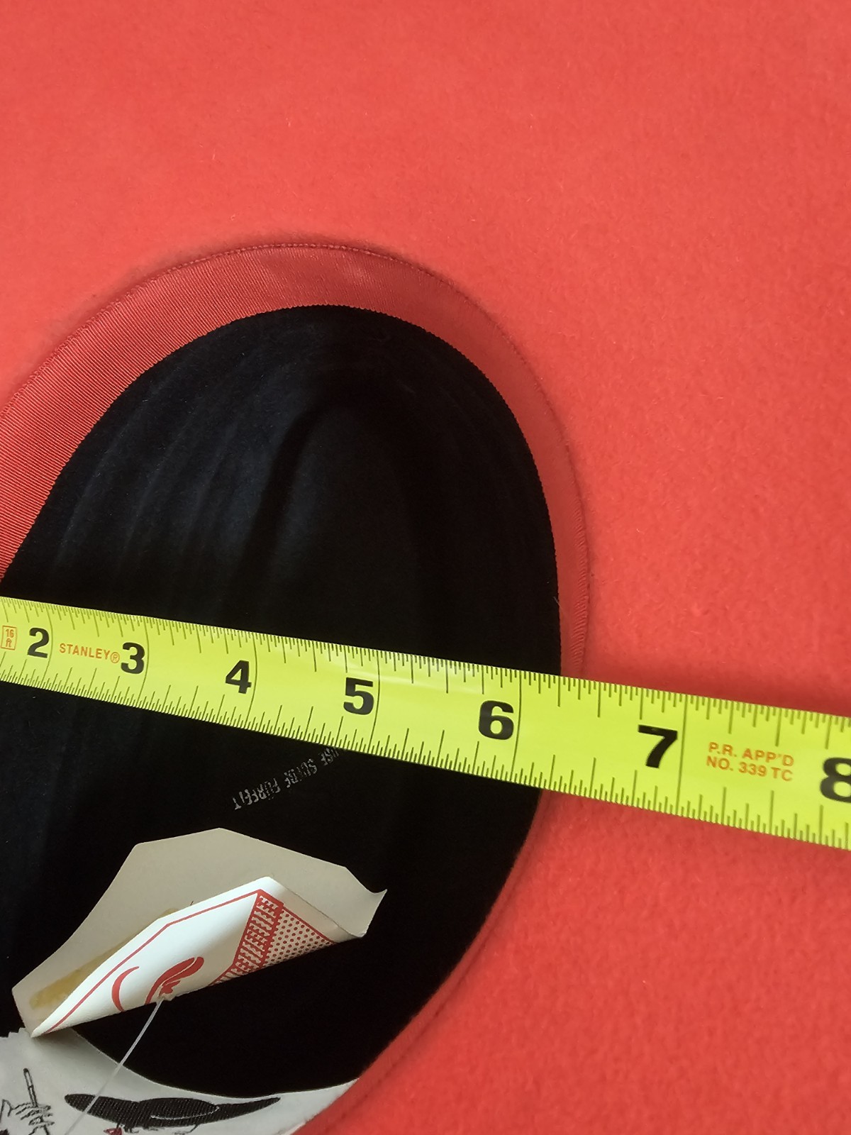 Vtg Chapeau Creations Ruth Kropveld Red Wool Hat NWT Beaded Red Hat Society Lady