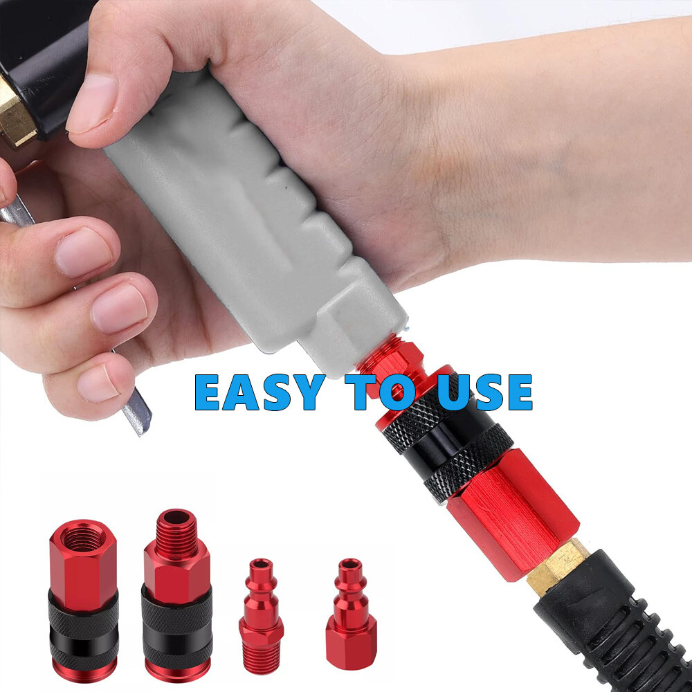 14pcs Heavy Duty Quick Coupler Set Air Hose Connector Fittings 1/4 NPT Tools Kit