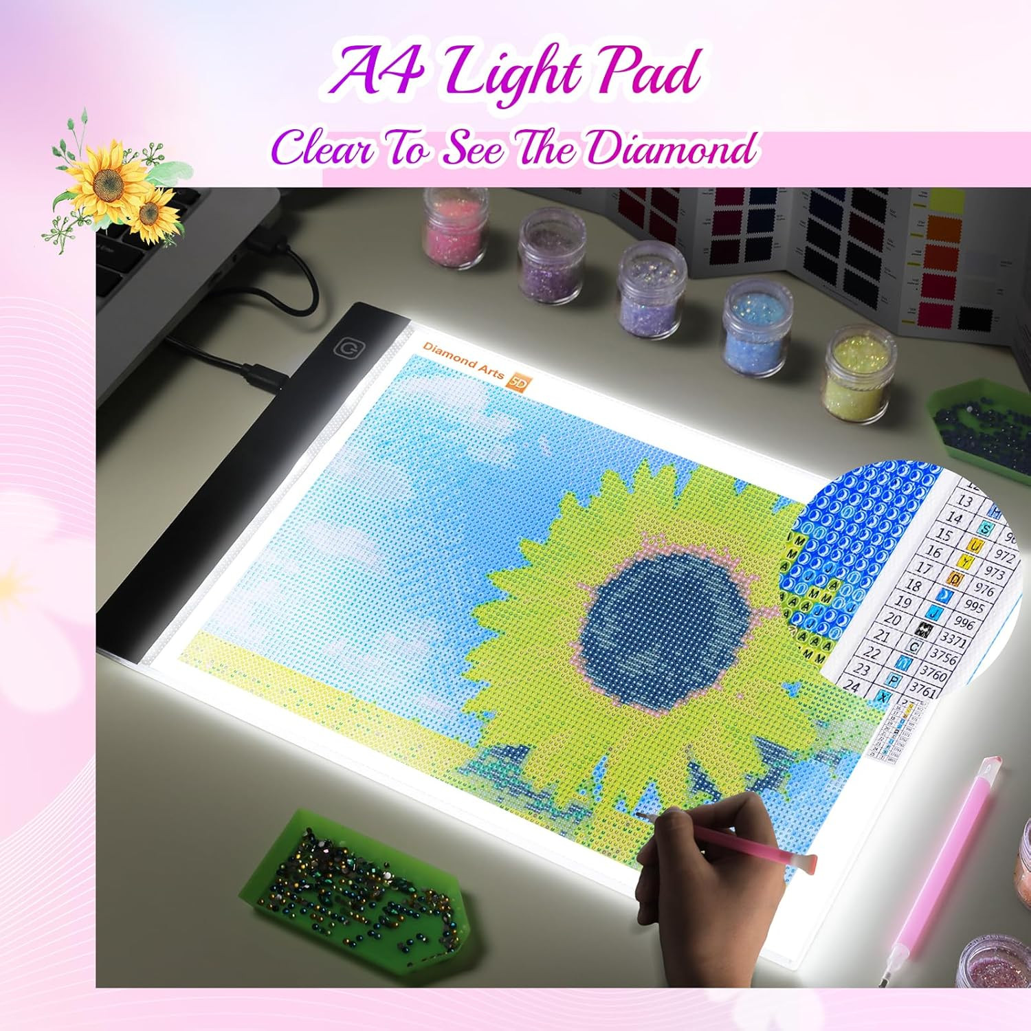 Light Board for Diamond Art Kits for Adults: Light Pad for Dimond Art