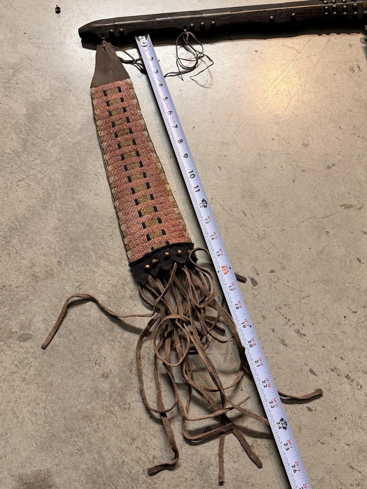 1800’s Native American Lakota (Sioux) Knife–Tomahawk with Beaded Drop