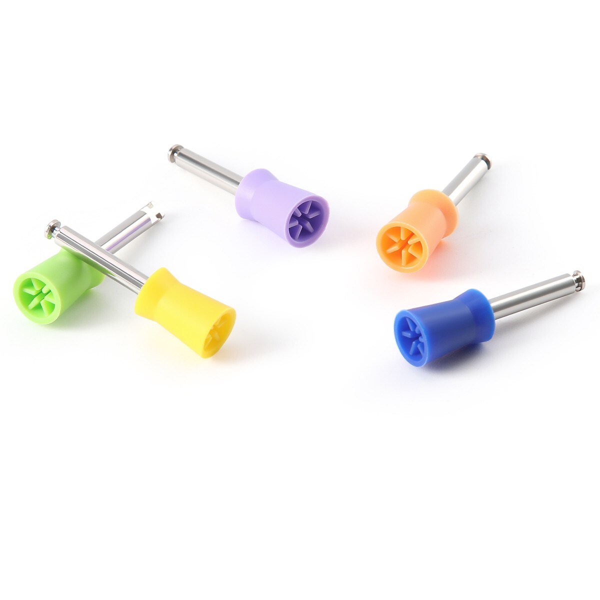 100PCS Dental Prophy Tooth Polishing Cups Latch Type Silicone Mixed Color