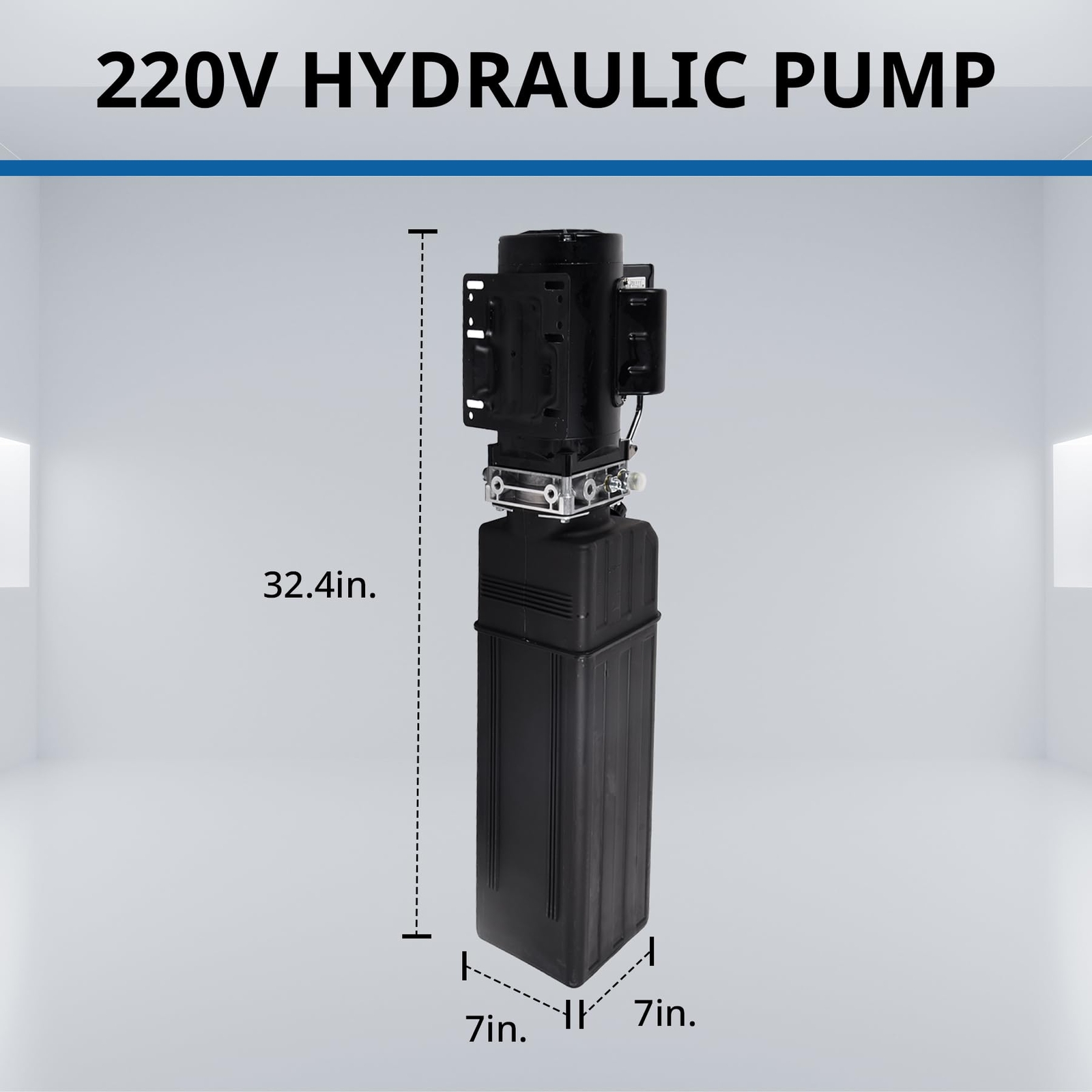 14 Quart 3.7 Gallon Hydraulic Pump 2950 PSI Car Lift 3 HP for 2 and 4 Post Lifts