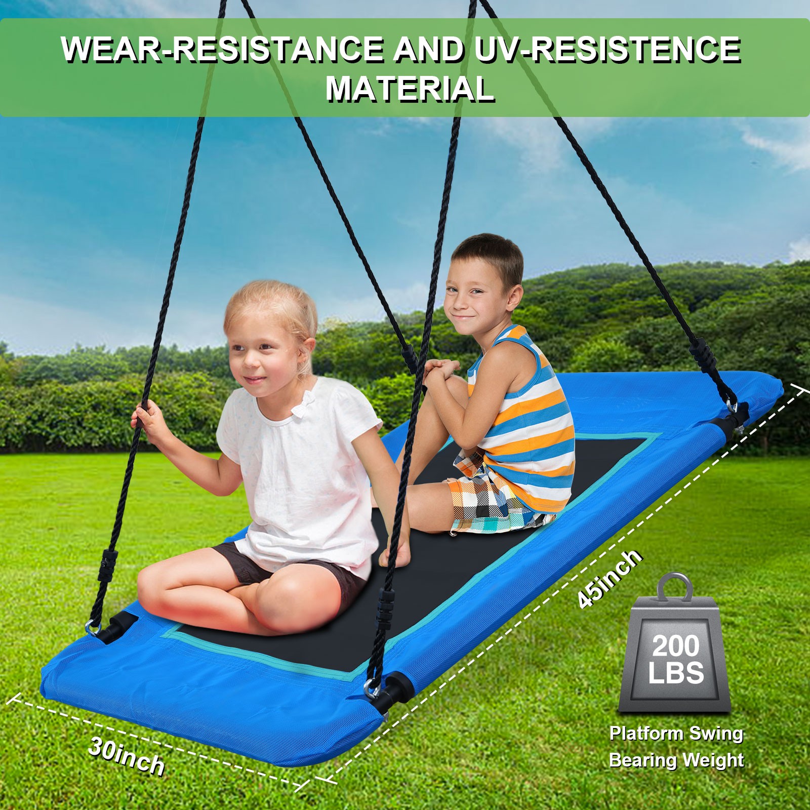 600lb Outdoor Swing Set for Backyard with 3 Swings Heavy Duty Metal Swing Stand