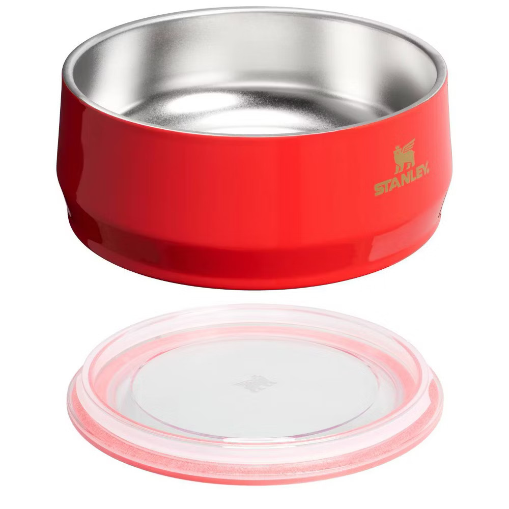 Stanley 24 oz Stainless Steel Pet Bowl Candy Cane Red