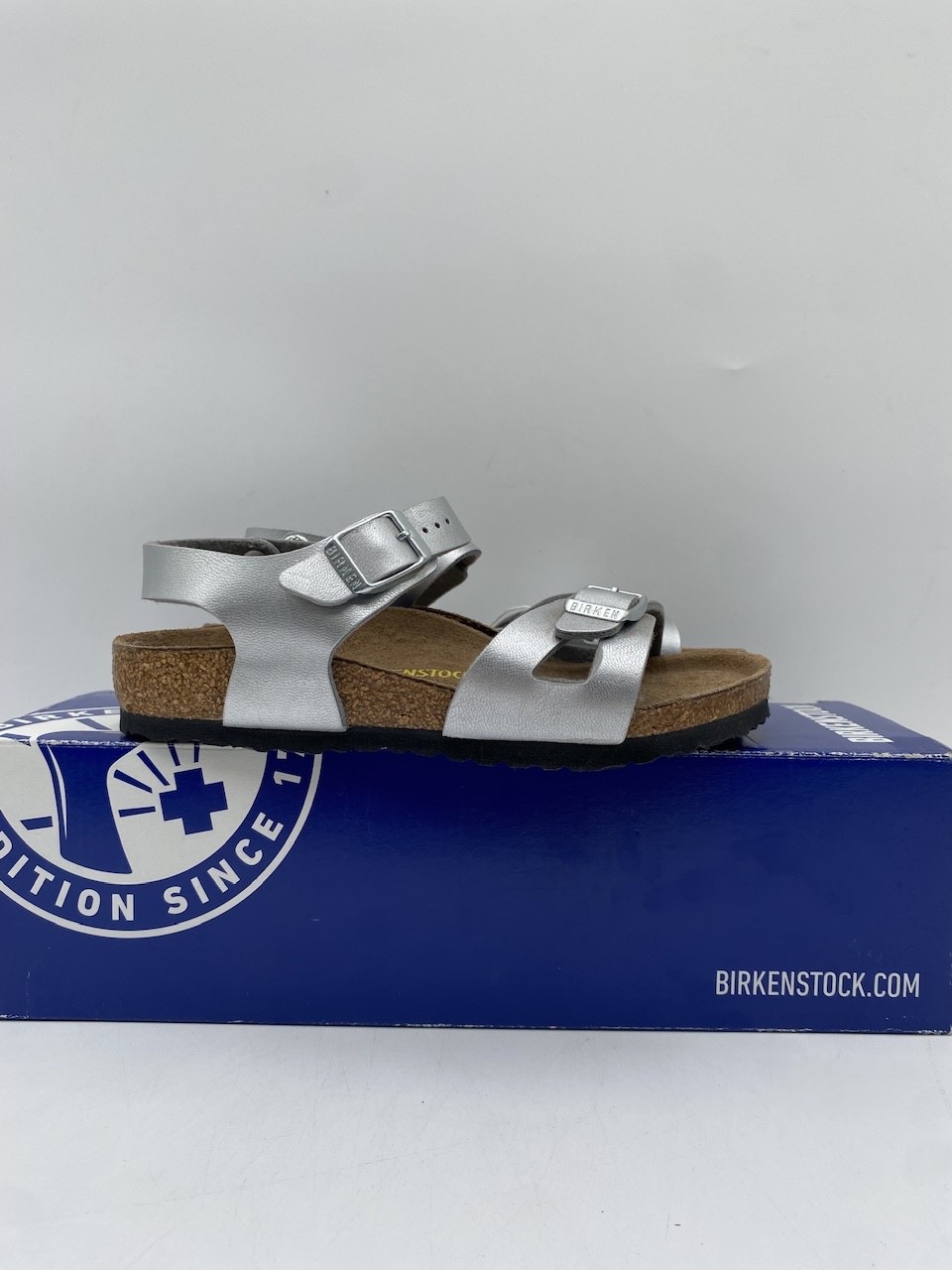 Birkenstock RIO Kids' NEW Sandals Silver US Size 13
