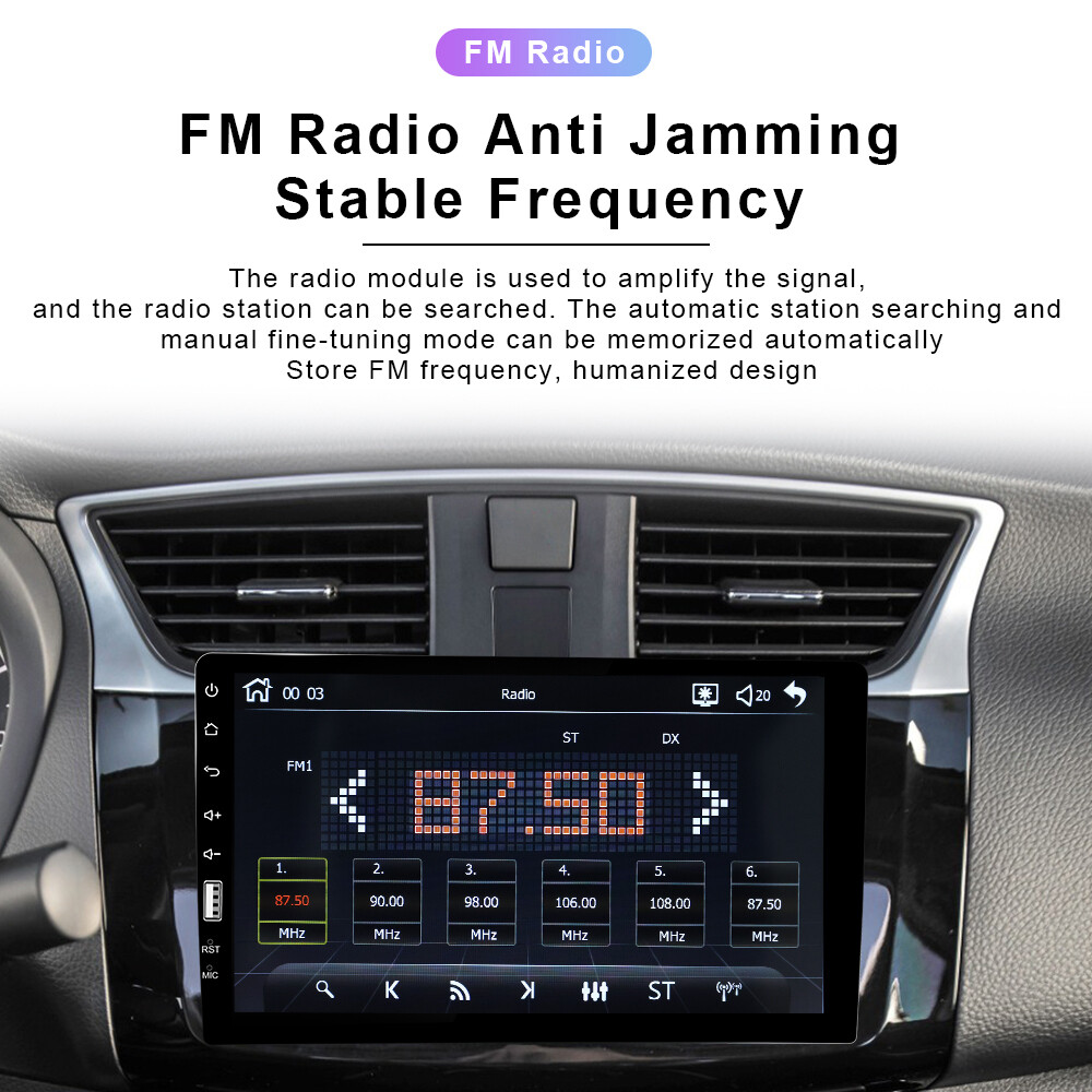 9" Single 1 Din MP5 Player Carplay Car Stereo Radio Android Auto Touch Screen