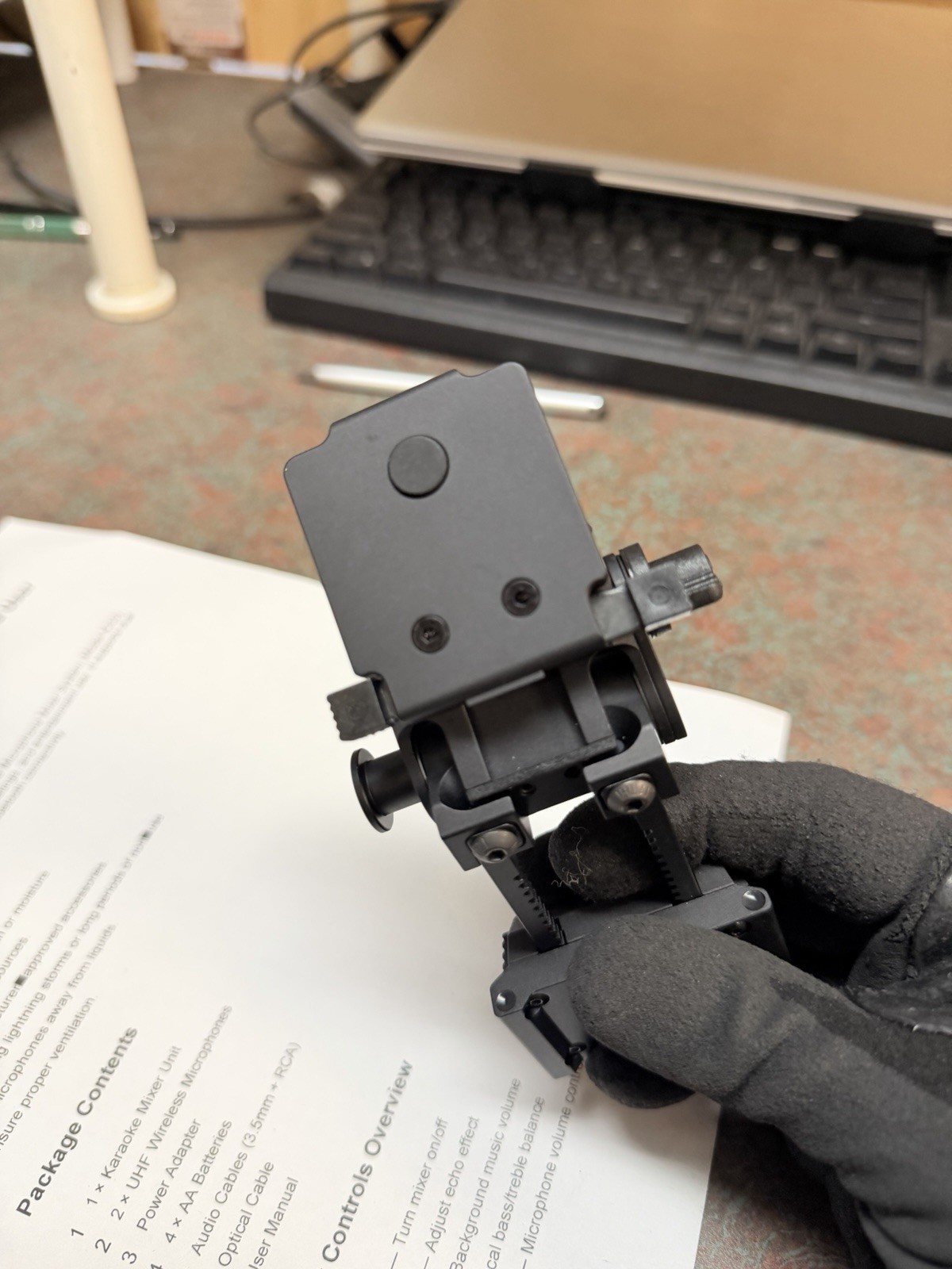 Night Vision Googgles NVG Mount L4G24,Black Metal Helmet Mount CNC PVS