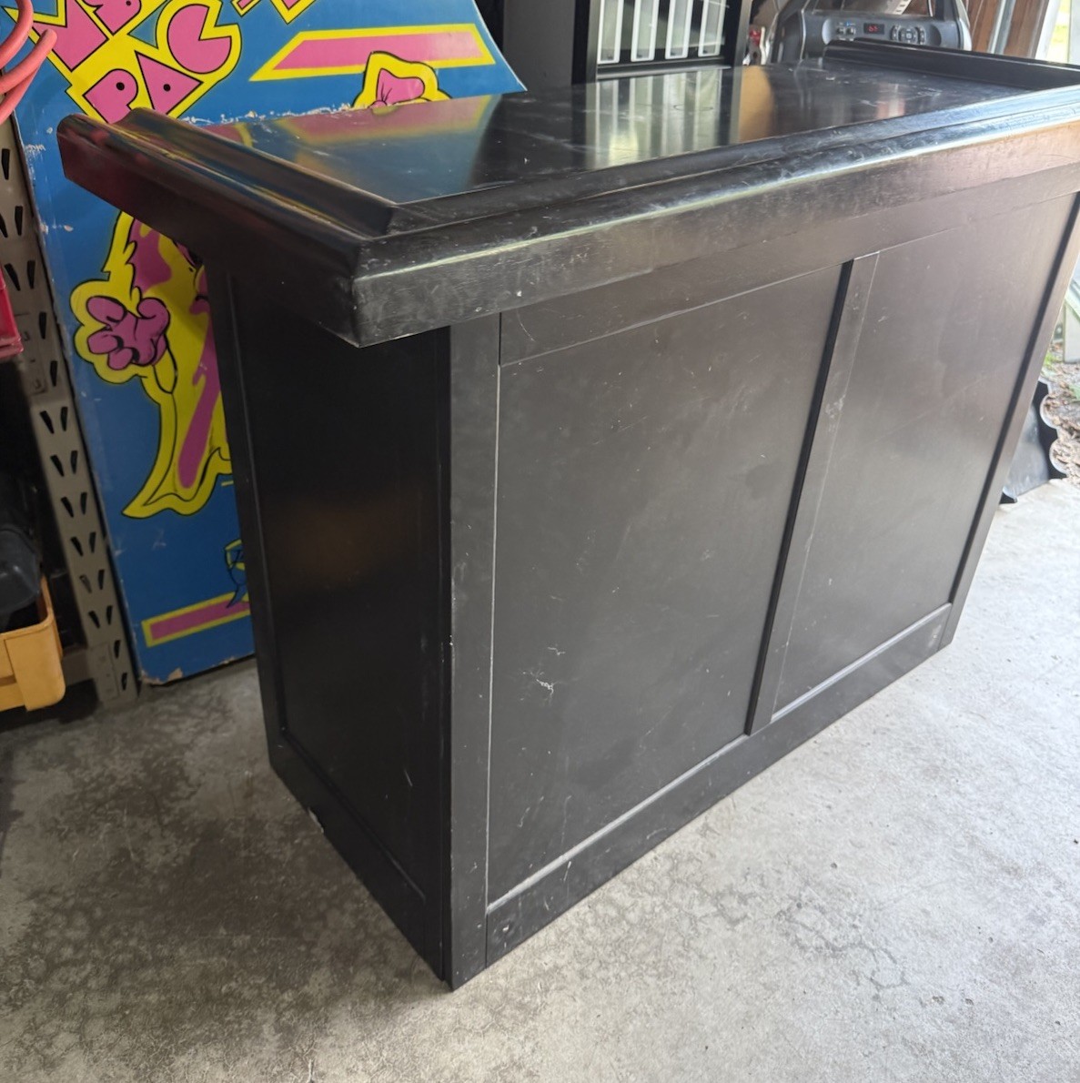 Premium Solid Wood Home Dry Bar with Ample Storage - Black Used  60"