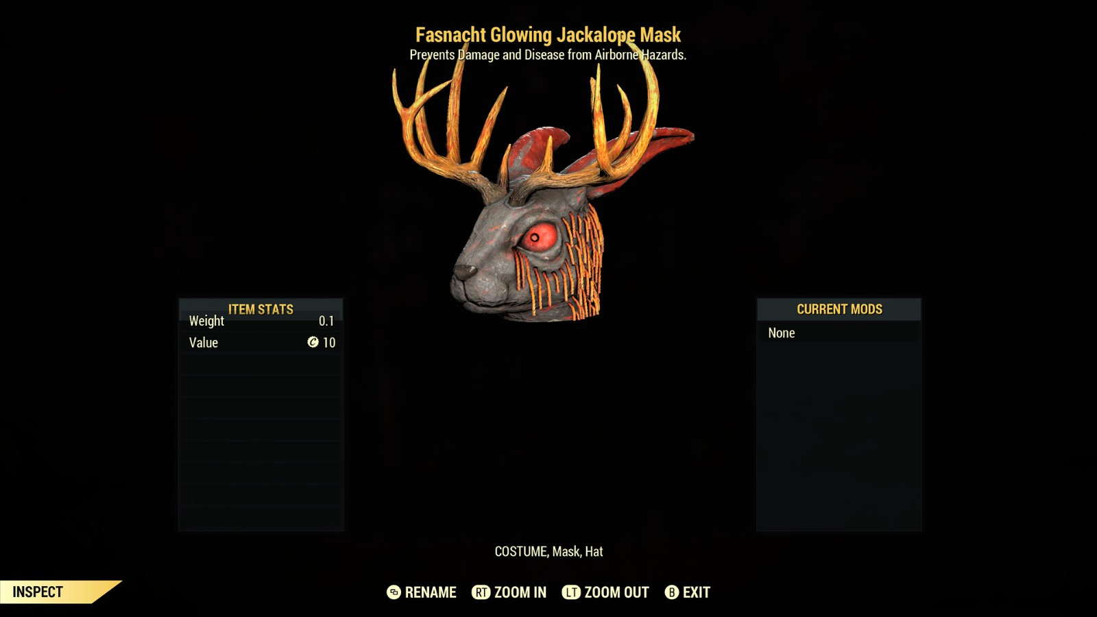 Glowing Jackalope Mask  Xbox