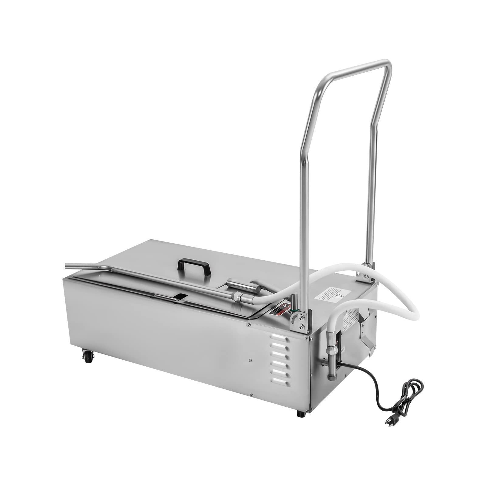 55L 370W Fryer Oil Filter Cart Machine Commercial Cooking Oil Filtration System