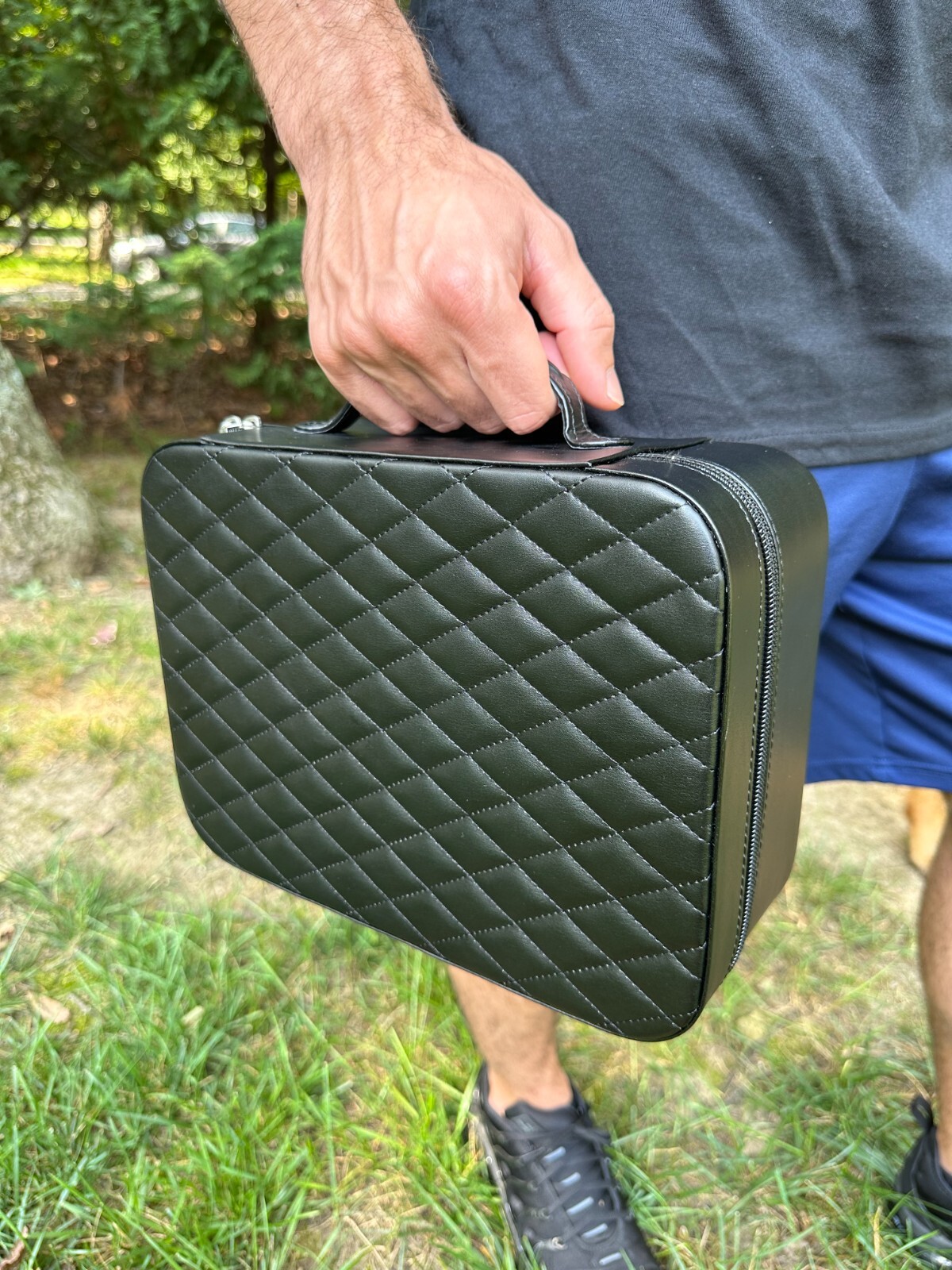 Harlembling Leather Travel Jewelry Box Case