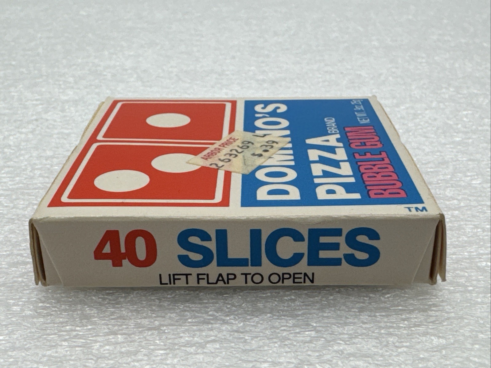 Vintage 1989 NOS Domino's Pizza Brand Bubble Gum Unopened Candy Novelty Box 9oz