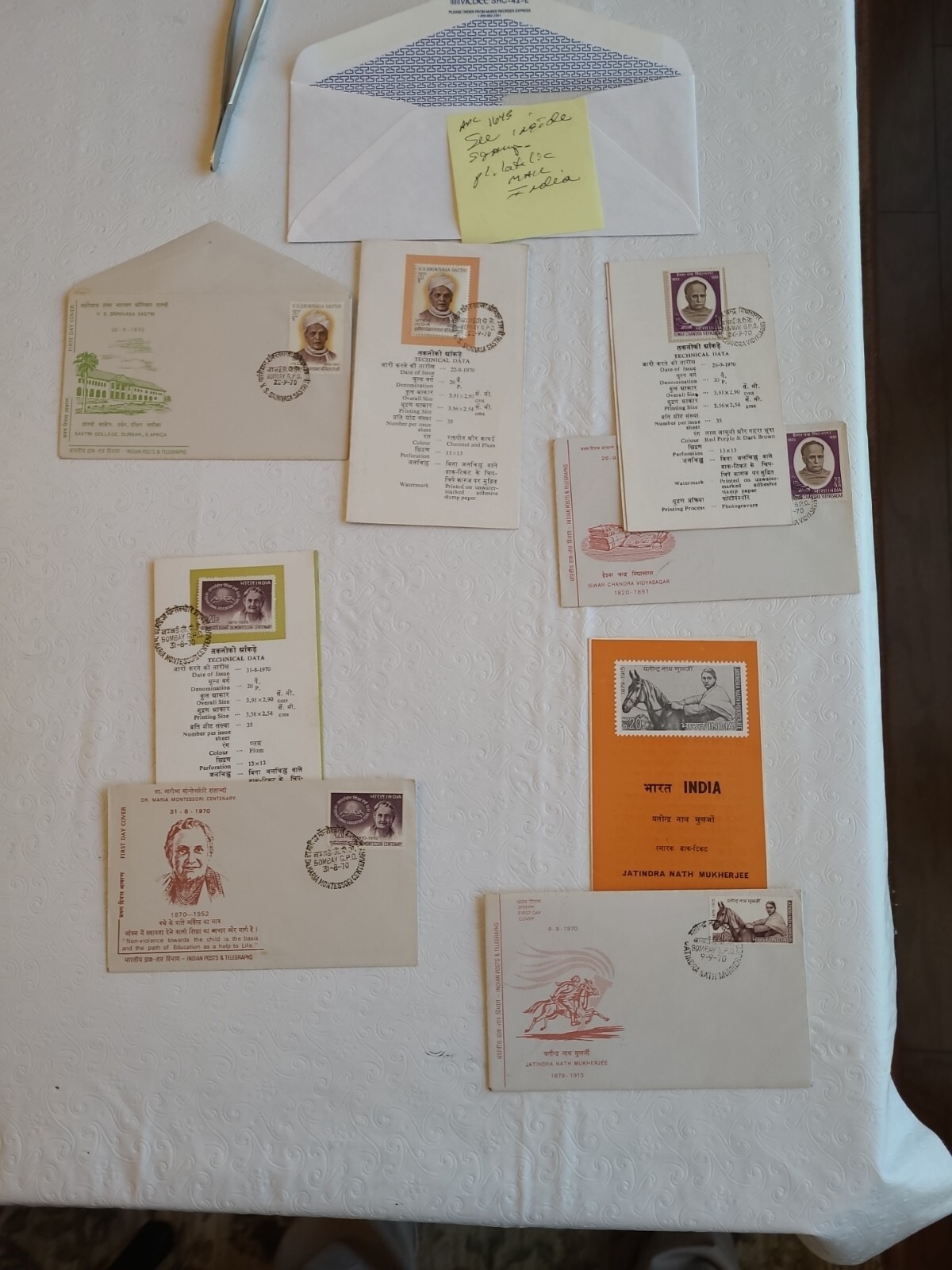 APC 1645 India Philatelic Covers with country writeup of the stamps