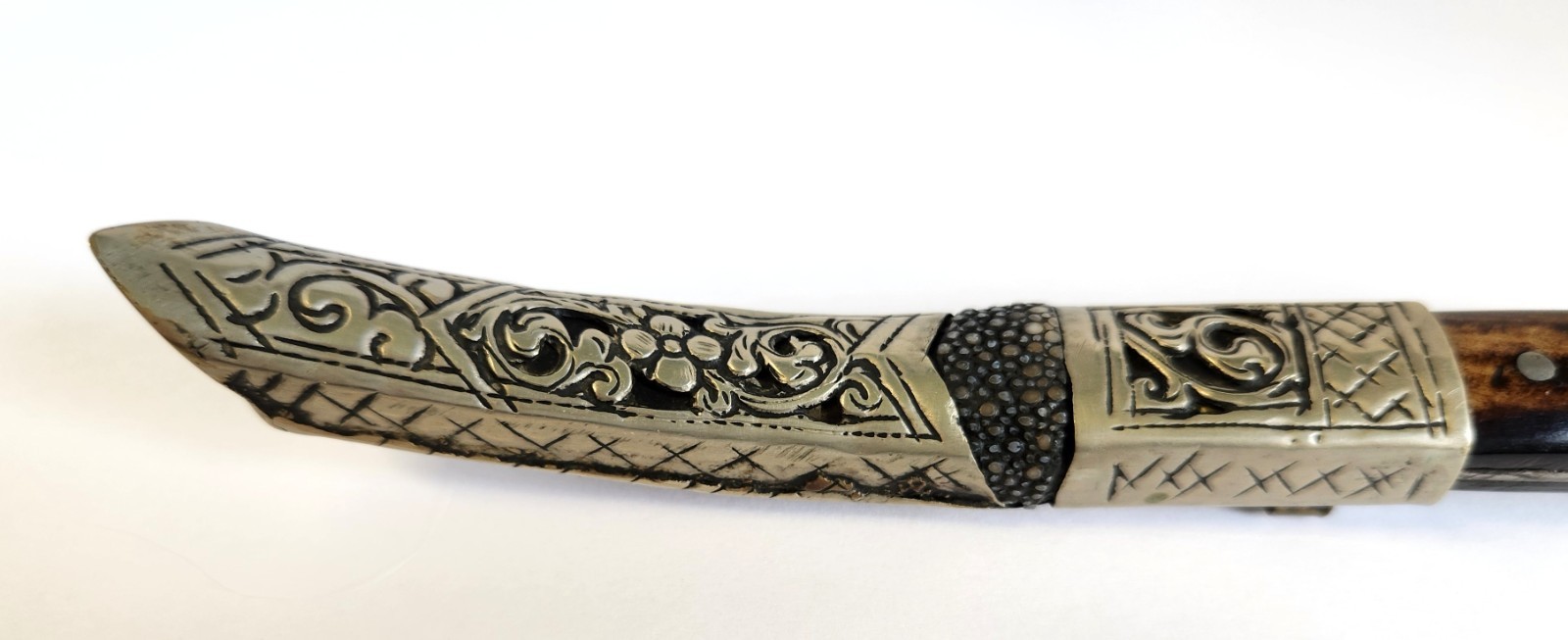 Antique Tibetan Himalayan Turquoise Knife & Sheath Tribal Nomad 6.5" Sheathed