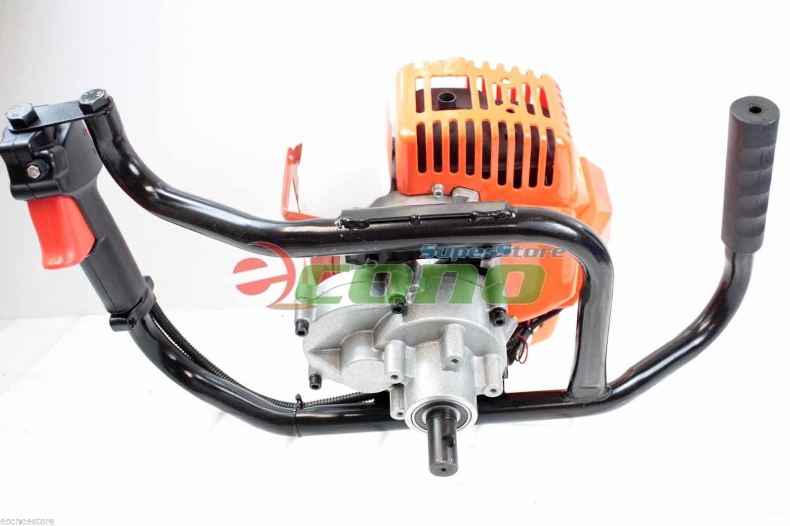 2.3 HP 52cc One Man Gas Post Hole Digger Earth Driller w/2 auger Bits 10" and 6"