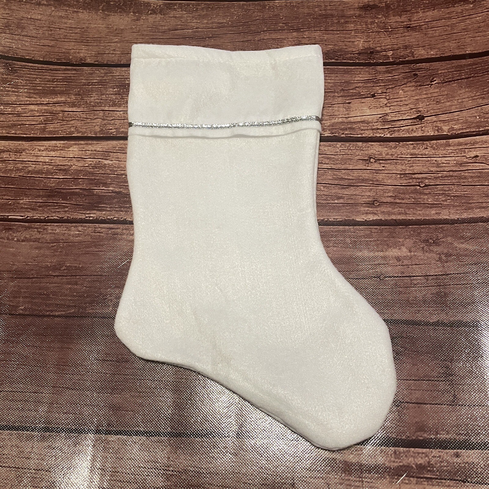 Set of White Christmas Stockings For Crafting DIY