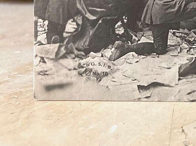 POST-WWI GERMAN FREIKORPS w/NEWSPAPER BARRICADES BERLIN 1919 PHOTO POSTCARD RPPC