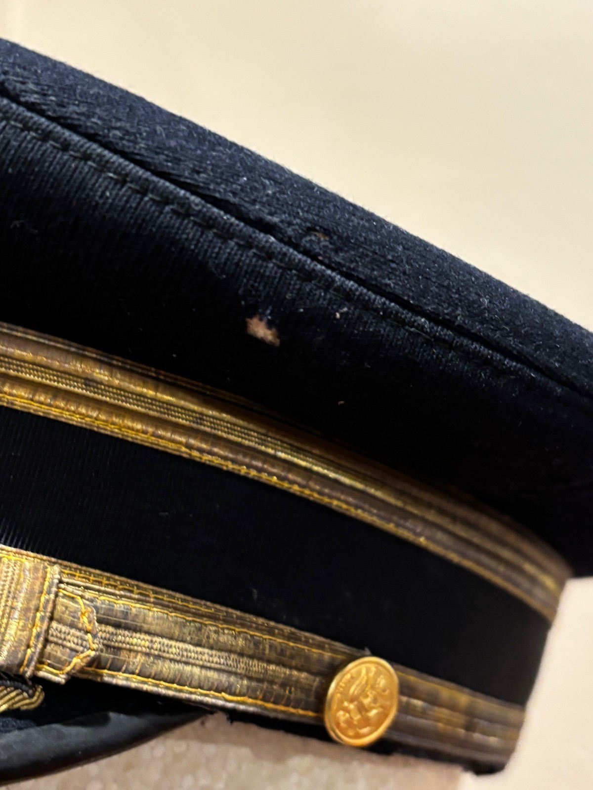 WWII ERA US ARMY CHAPLAIN DRESS & SERVICE VISOR HAT CAPS IDENTIFIED NAMED + MORE