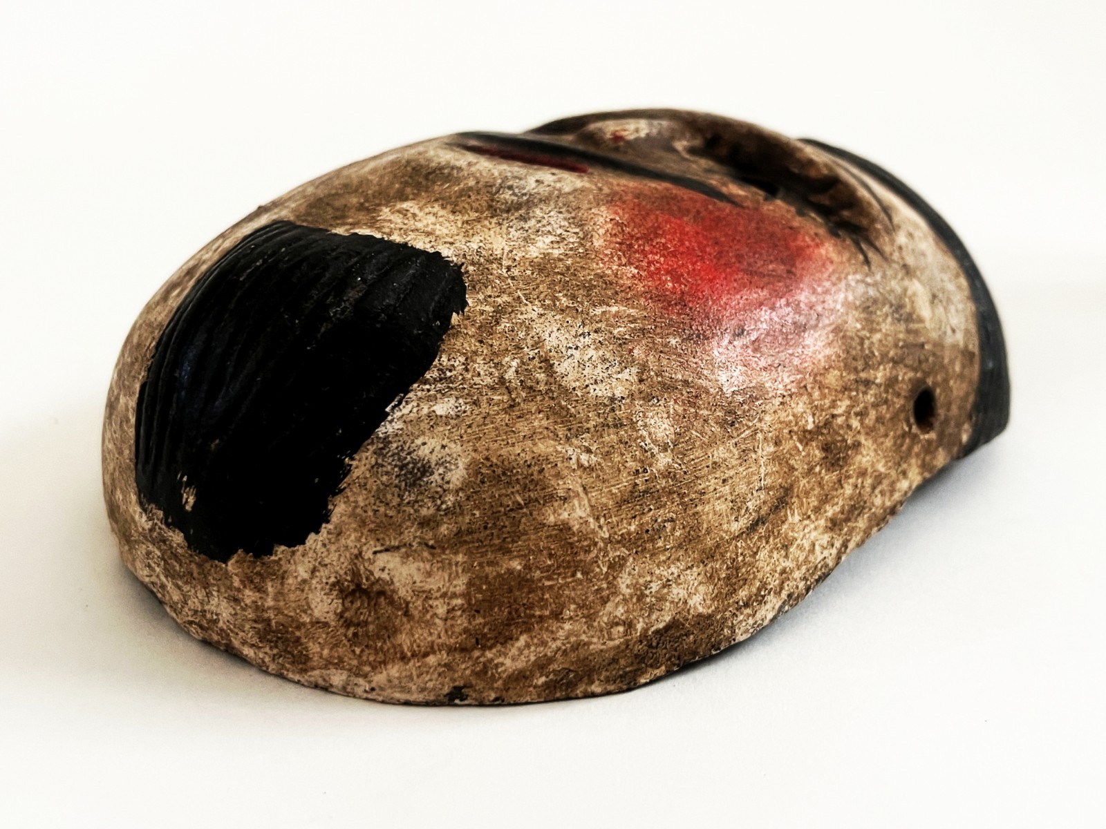 VTG MEXICAN HIDALGO JUANEGRO CUANEGRO JUAN NEGRO FOLK ART HAND CARVED DANCE MASK