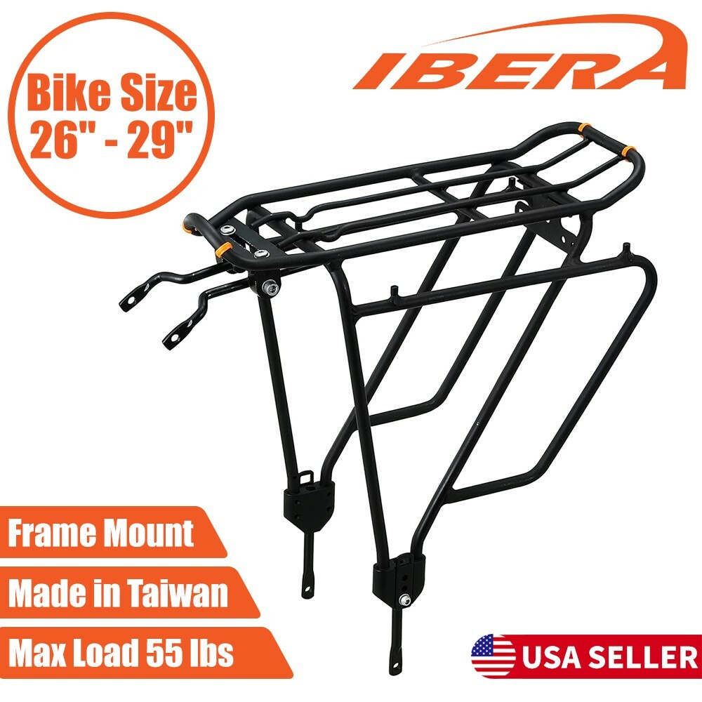 Ibera Bike Rear Touring Rack Non-Disc Brake Mount MTB Luggage Carrier 26"-29"