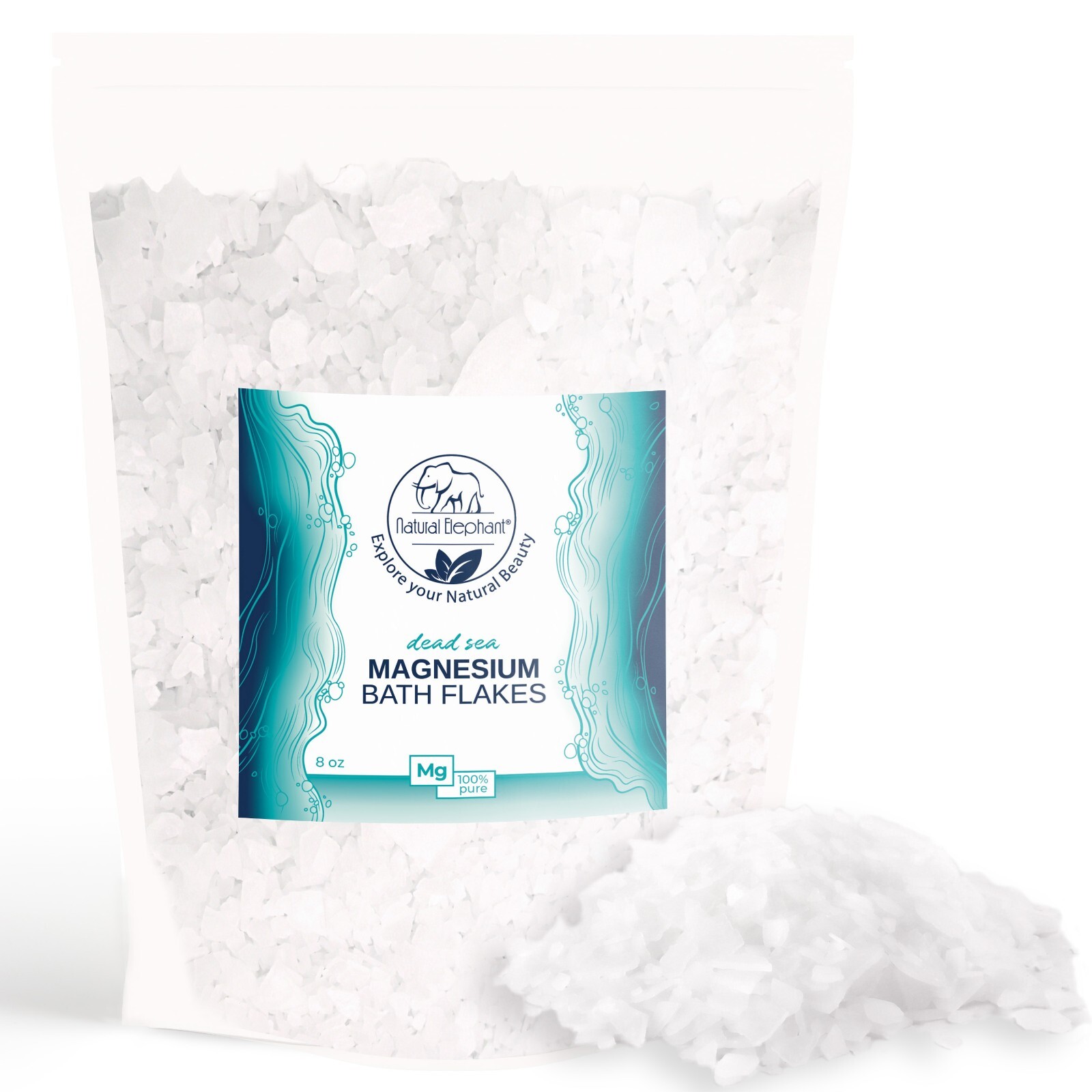 Natural Elephant Dead Sea Magnesium Bath Flakes 4 oz (113g)