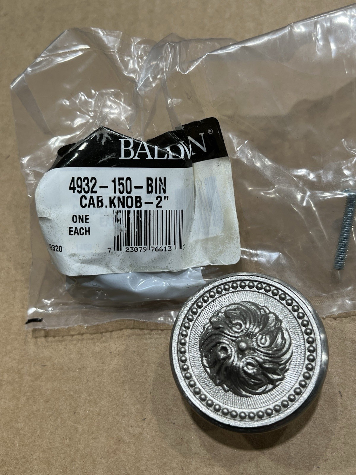 Baldwin 4932-150-BIN 2” Satin Nickel Finish Solid Brass Cabinet Draw Knobs NOS