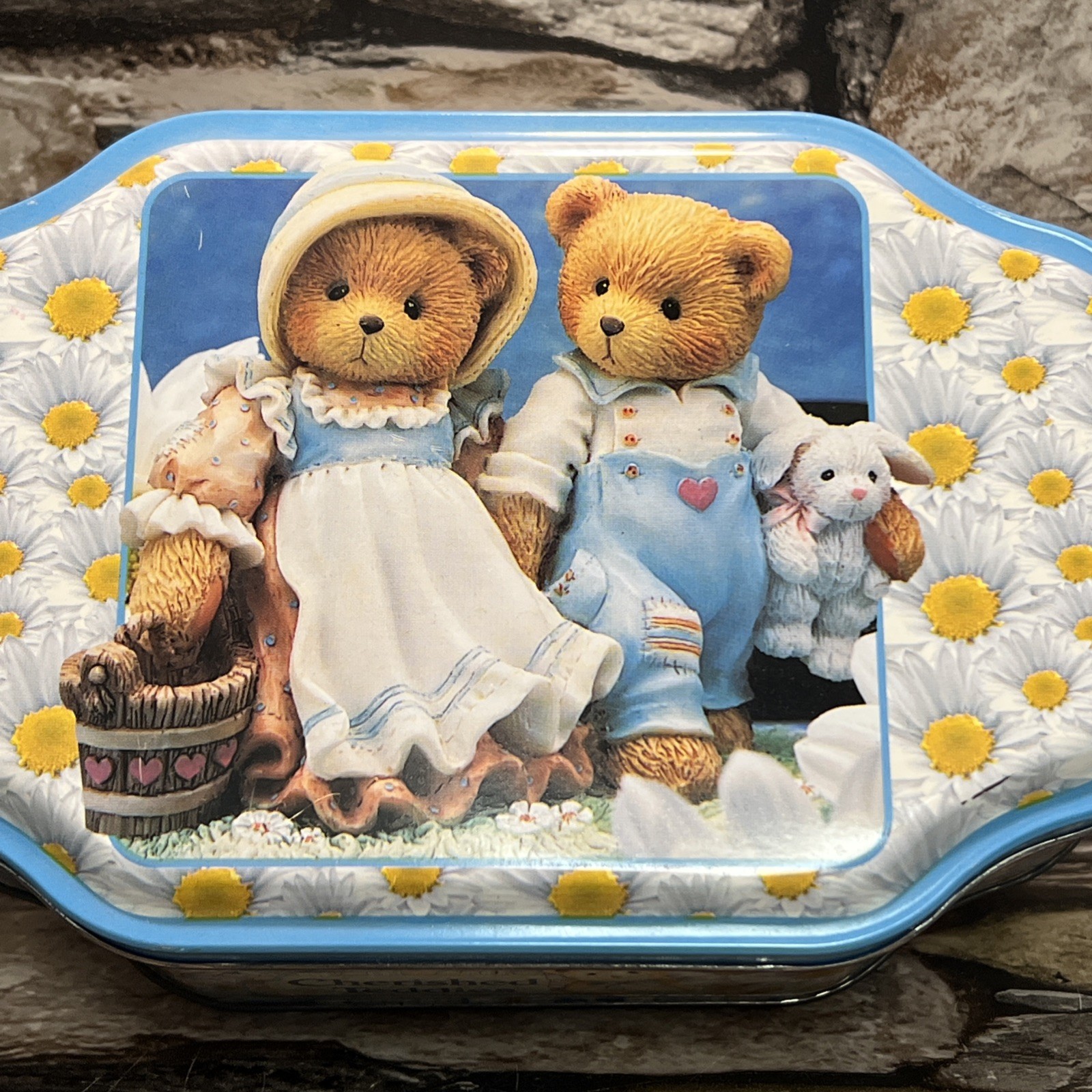 Cherished Teddies 1997 Enesco Collectible Metal Tin Bears Metal Box w/ Lid Empty