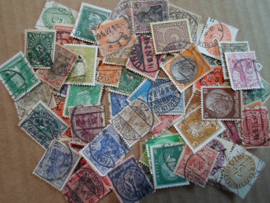 Collection lot 95 diff Old Germany canceled small stamps all pre 1936 - packet B