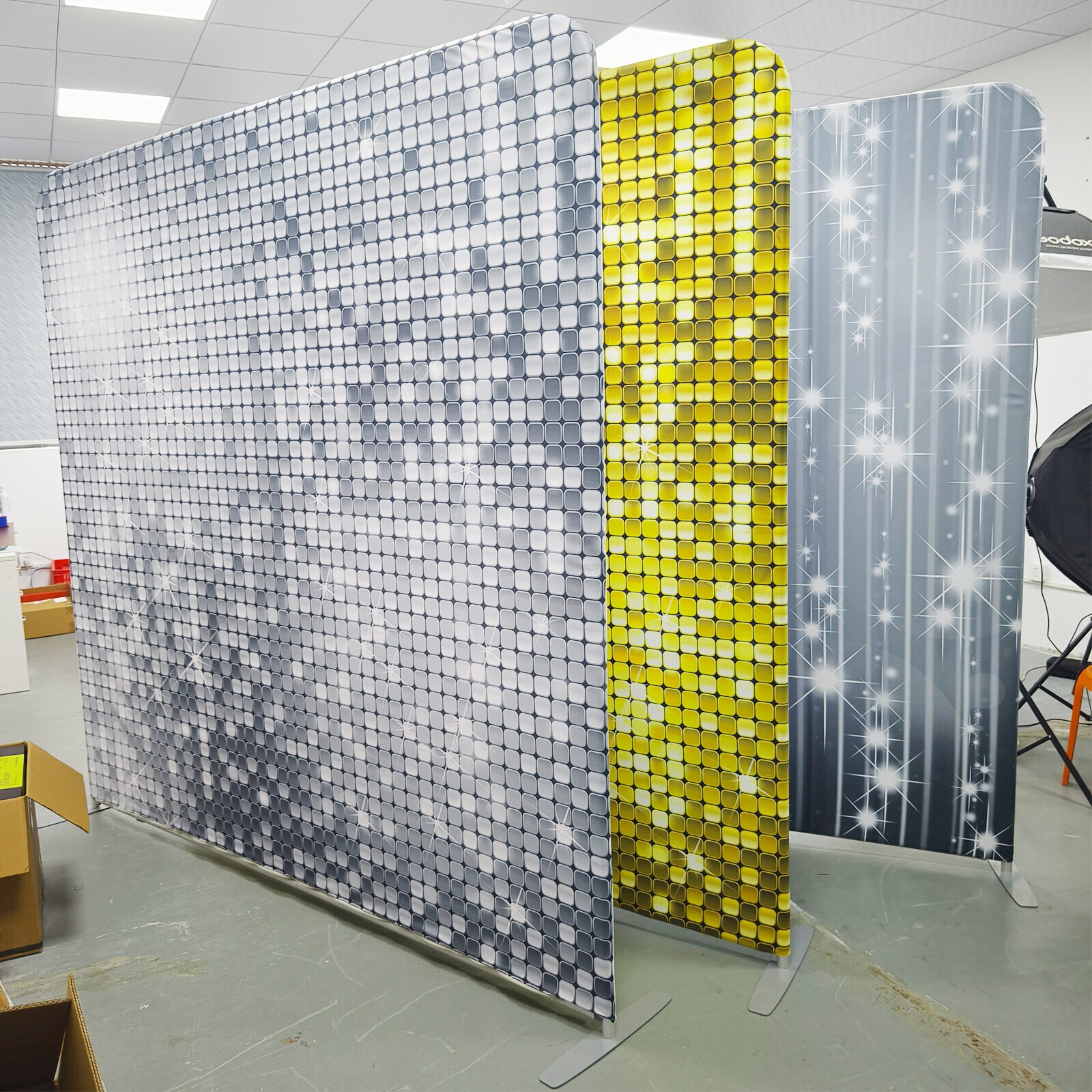 8FT Backdrop and Stand,tension fabric,Reusable Luxury Wedding Backdrop