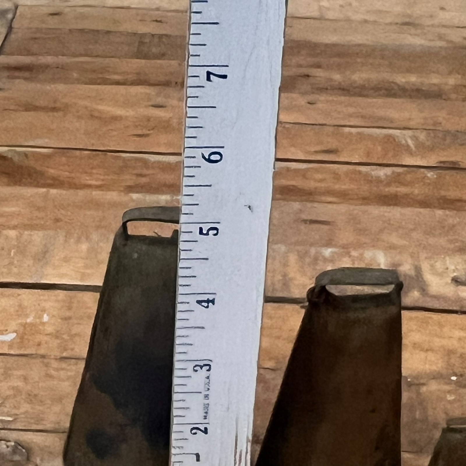 Antique Steel Cow Bells Lot of 3 Original Hand Riveted