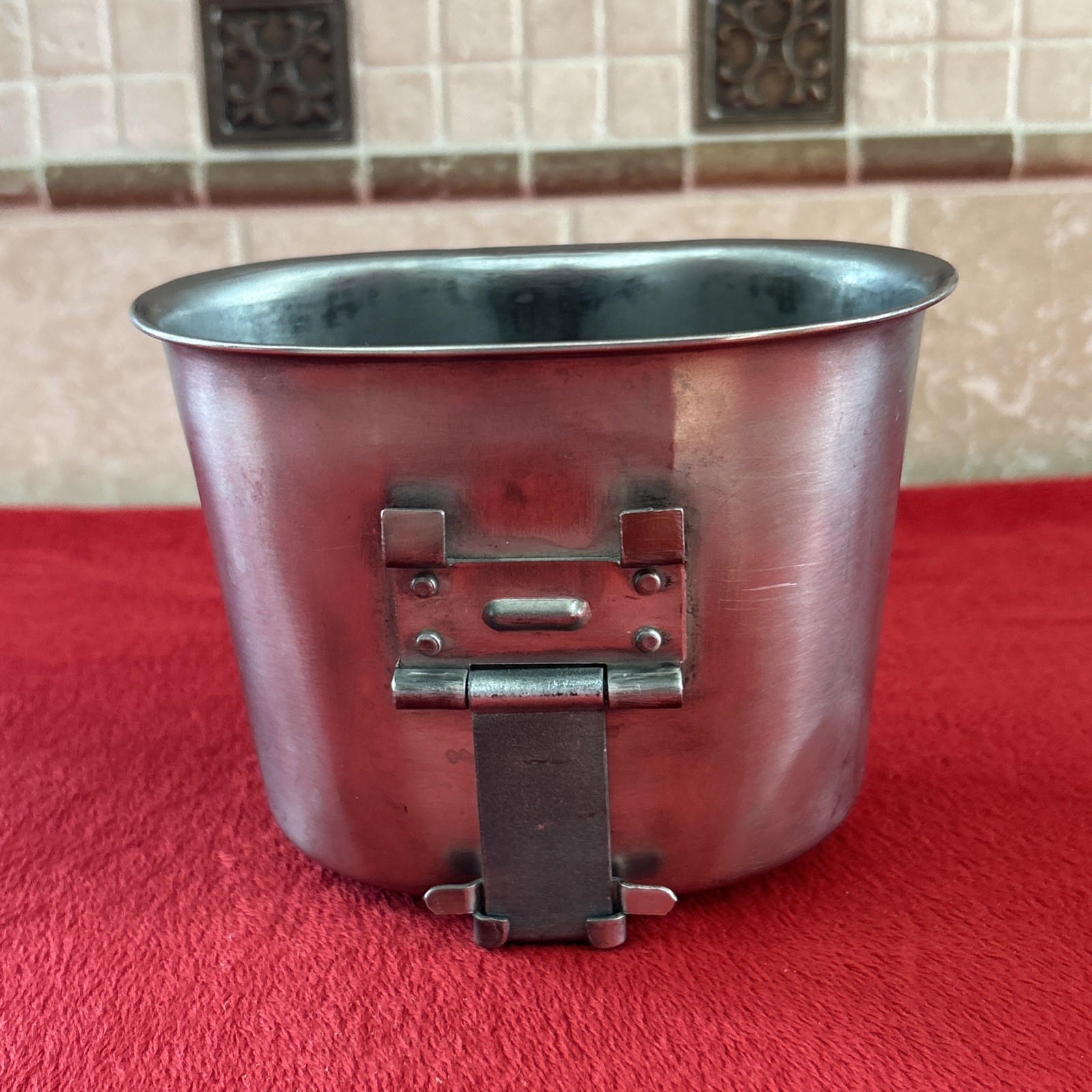 US Military Early Vietnam Steel Canteen Cup Dated 1965 US Army
