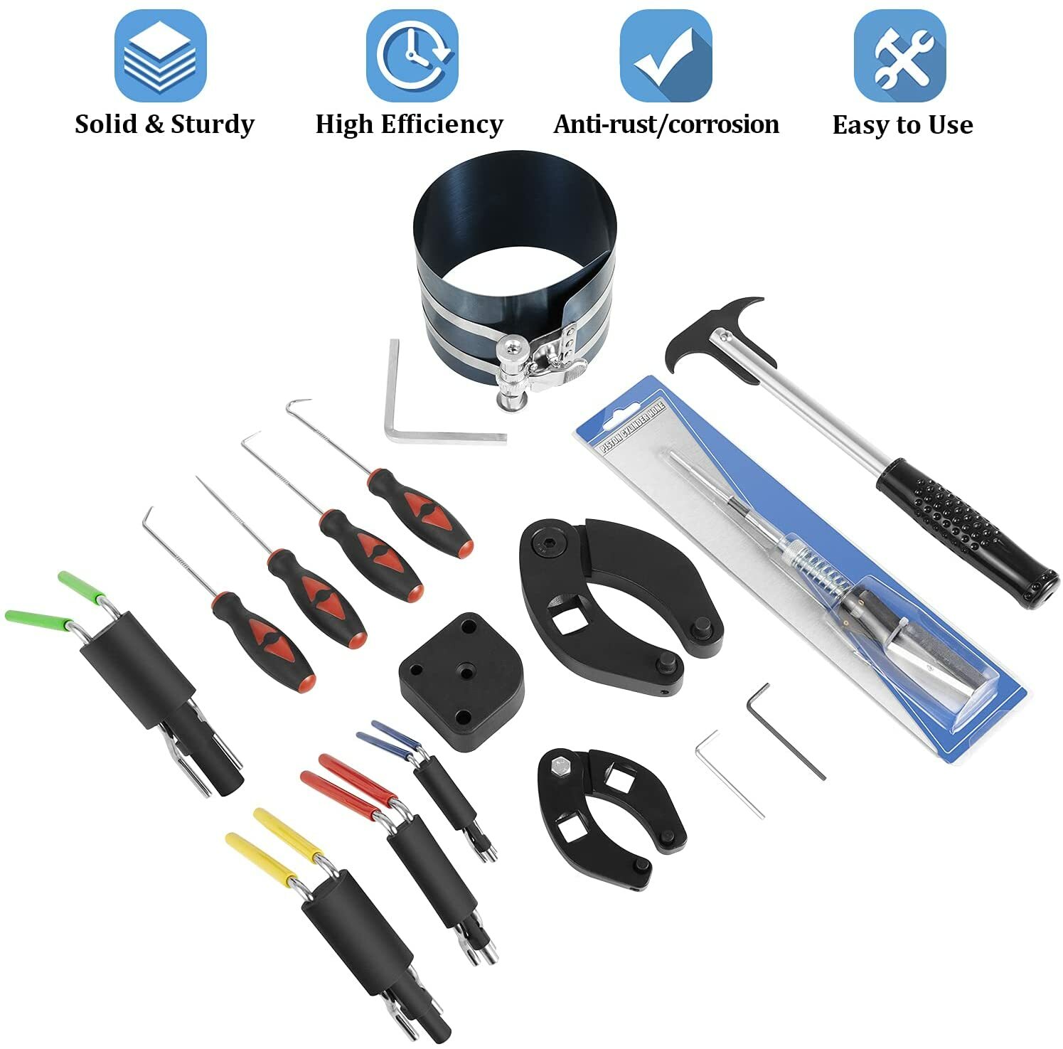 17Pcs Hydraulic Cylinder Repair Tool Kit for Skid Steers, Loaders, Backhoes, etc