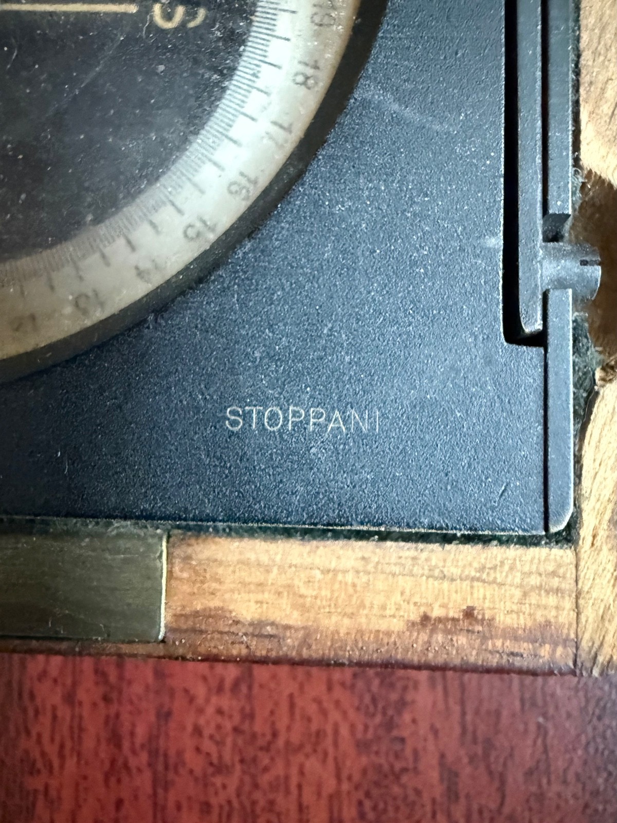 Vintage Stoppani Engineering/Transit Compass Antique Wooden Case Works! Good!