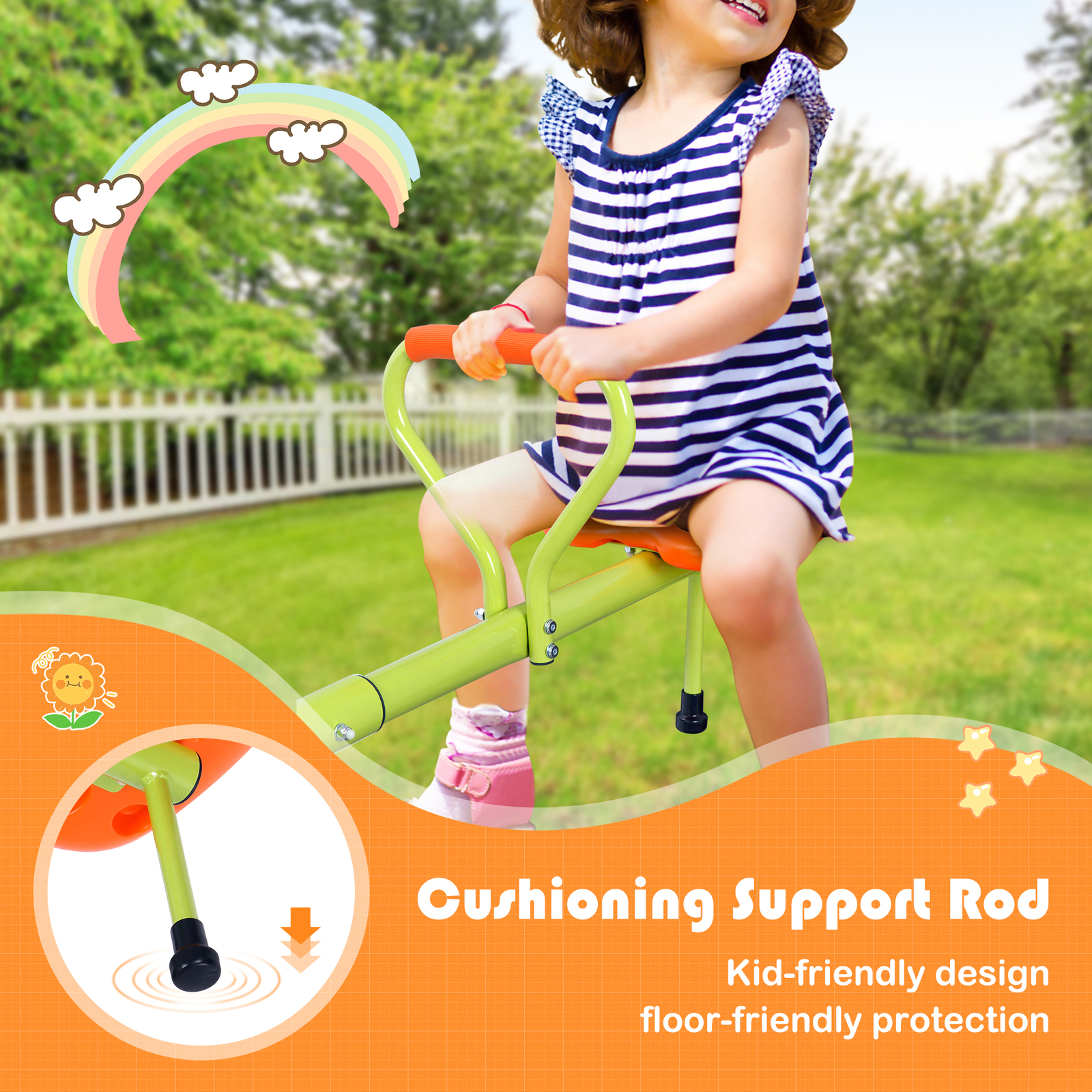 Junior Kids Heavy-Duty Seesaw 360 Degree Spinning Children Entertainment EZ Set