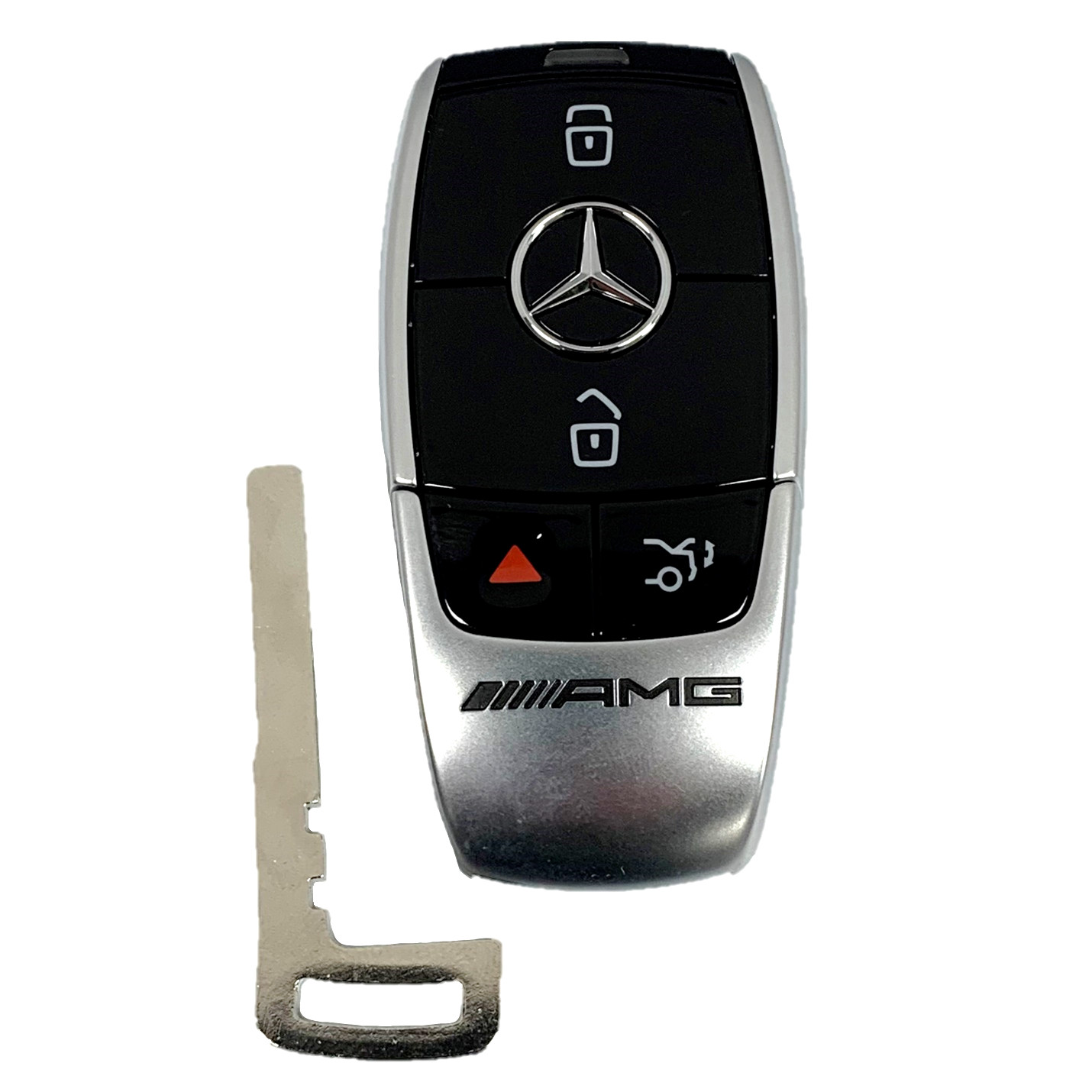 OEM Mercedes Benz AMG Keyless Remote + UNCUT Key IYZ-MS2 (glossy) AMG (SHP)