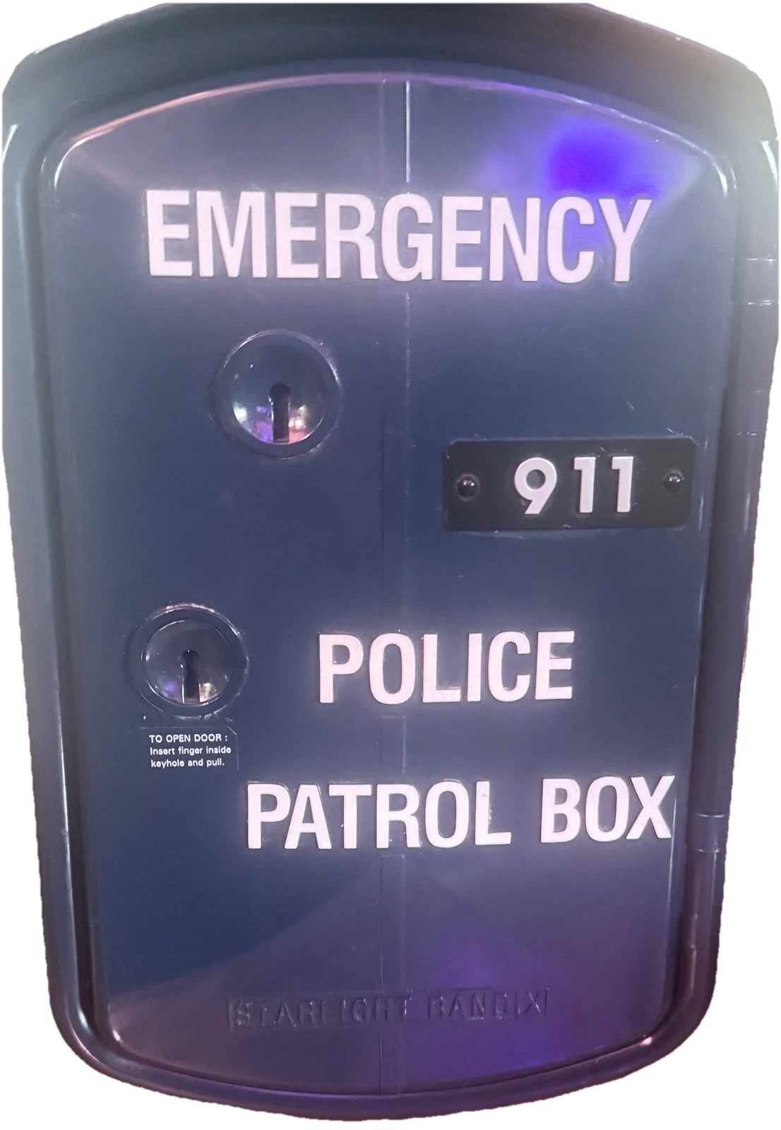Starlite Randix Police Emergency Patrol Box Telephone Blue Collectible