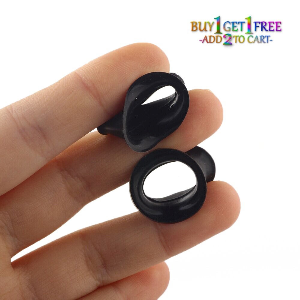 Pair 8g-1" SILICONE EYELET TUNNELS Double Flare Gauges Thin Flesh Ear Plugs 3014