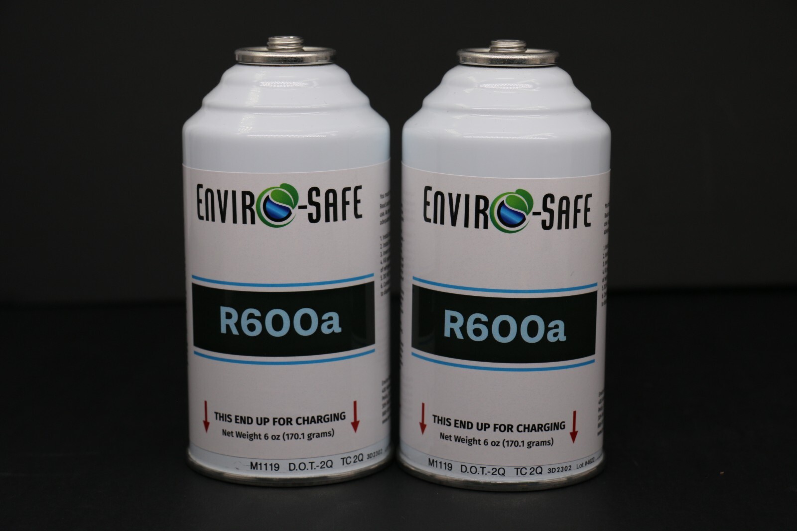 Enviro-Safe R-600a Refrigerant Inverted Piercing 6 oz 2 Cans #8070