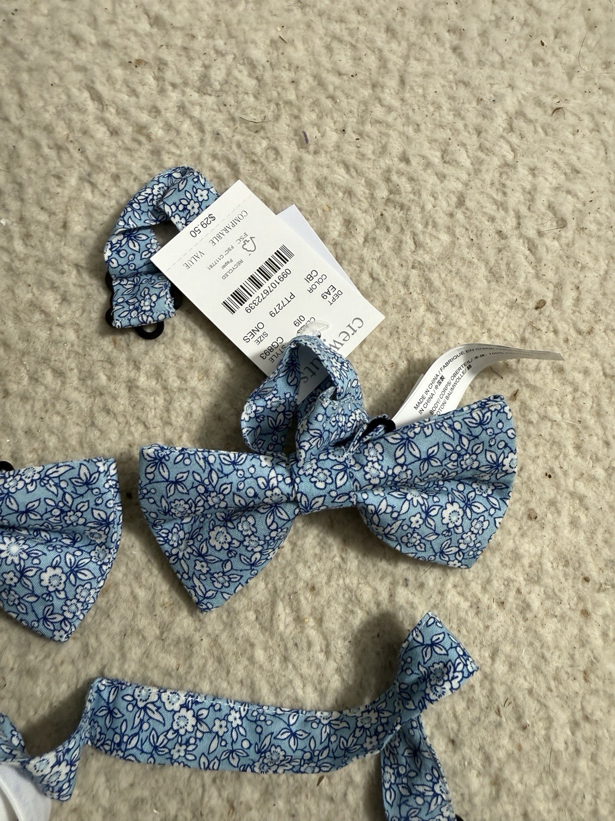 J.Crew CrewCuts Cute Floral Bow Tie NWT Adjustable Boys Lot Of 2