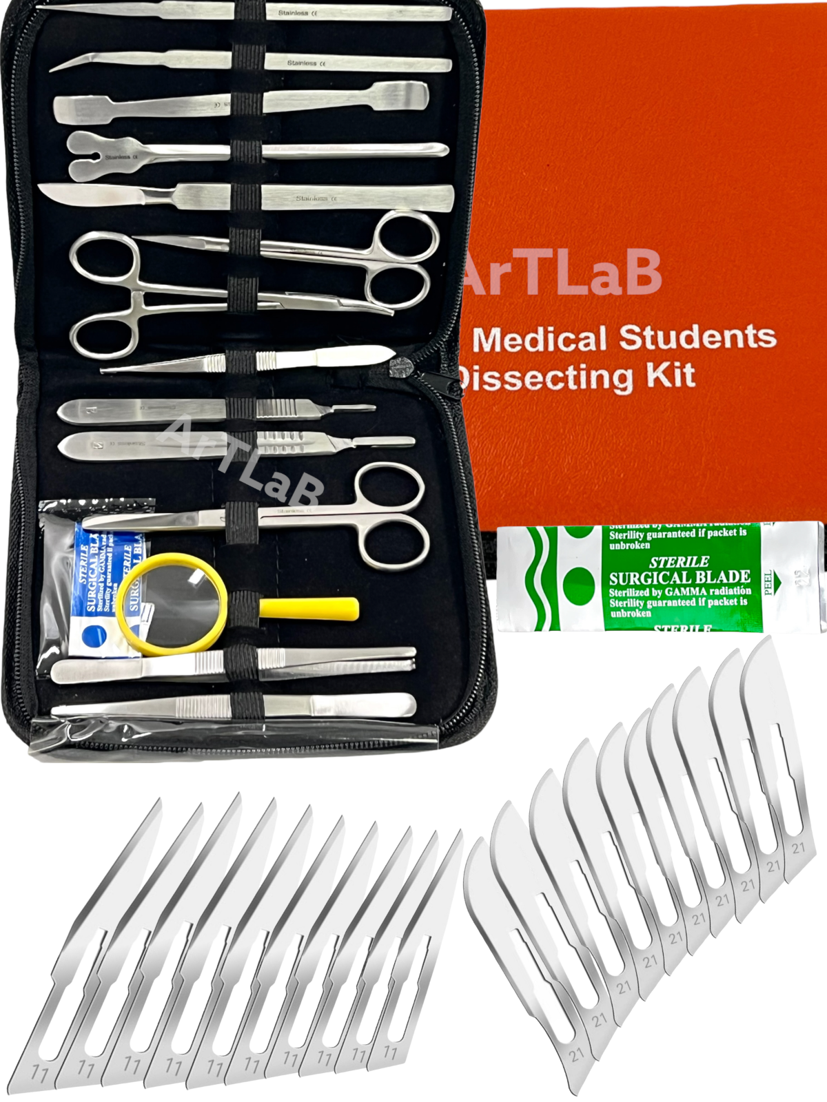 Premium Advanced Dissecting kit Veterinary, Lab Medical Surgical Instruments