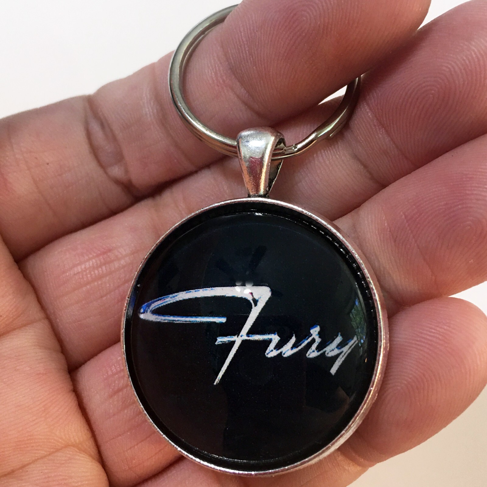 1965-1972 Plymouth Fury Fender Emblem Badge Logo Decal 1.2" Diameter Keychain