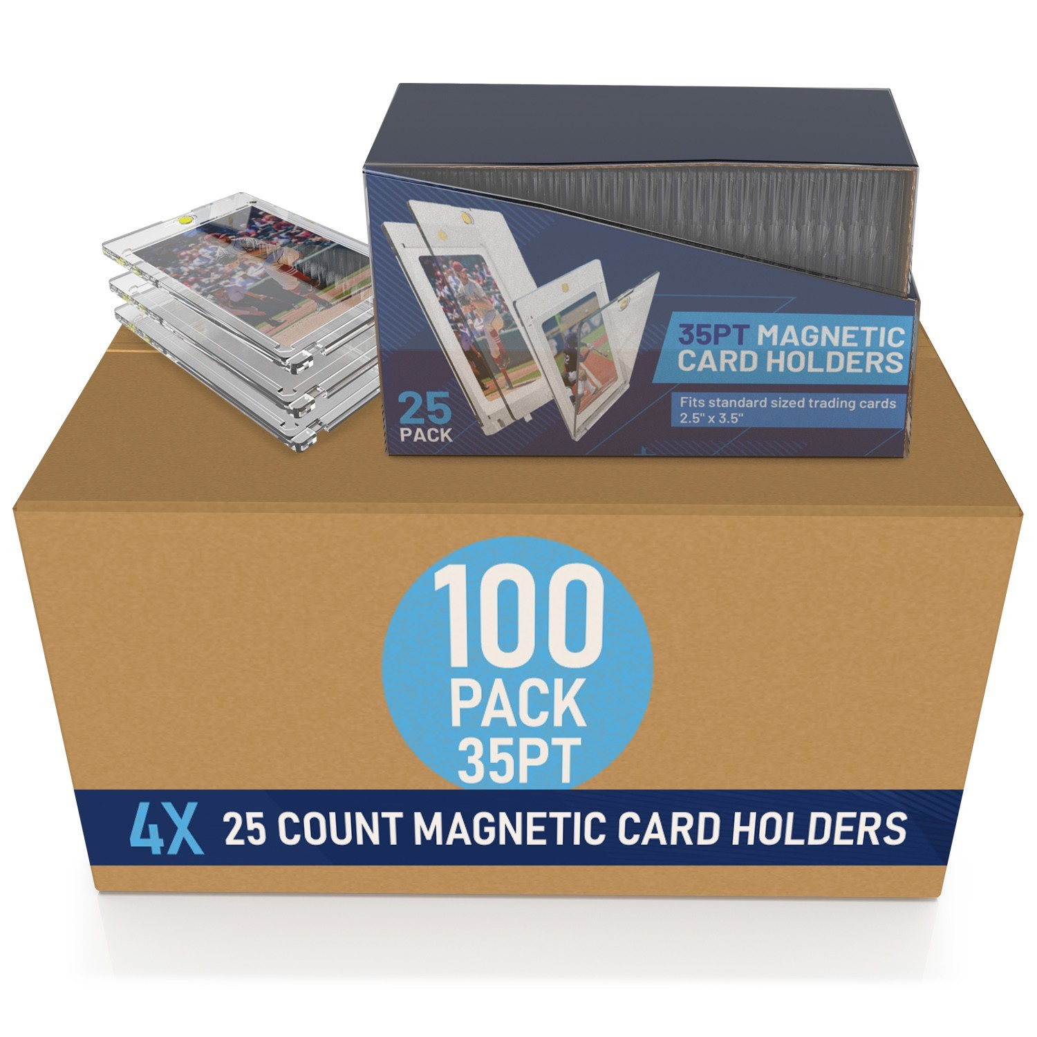 Premium One-Touch Magnetic Card Holders 35pt-360pt for Sports & TCG Trading Card