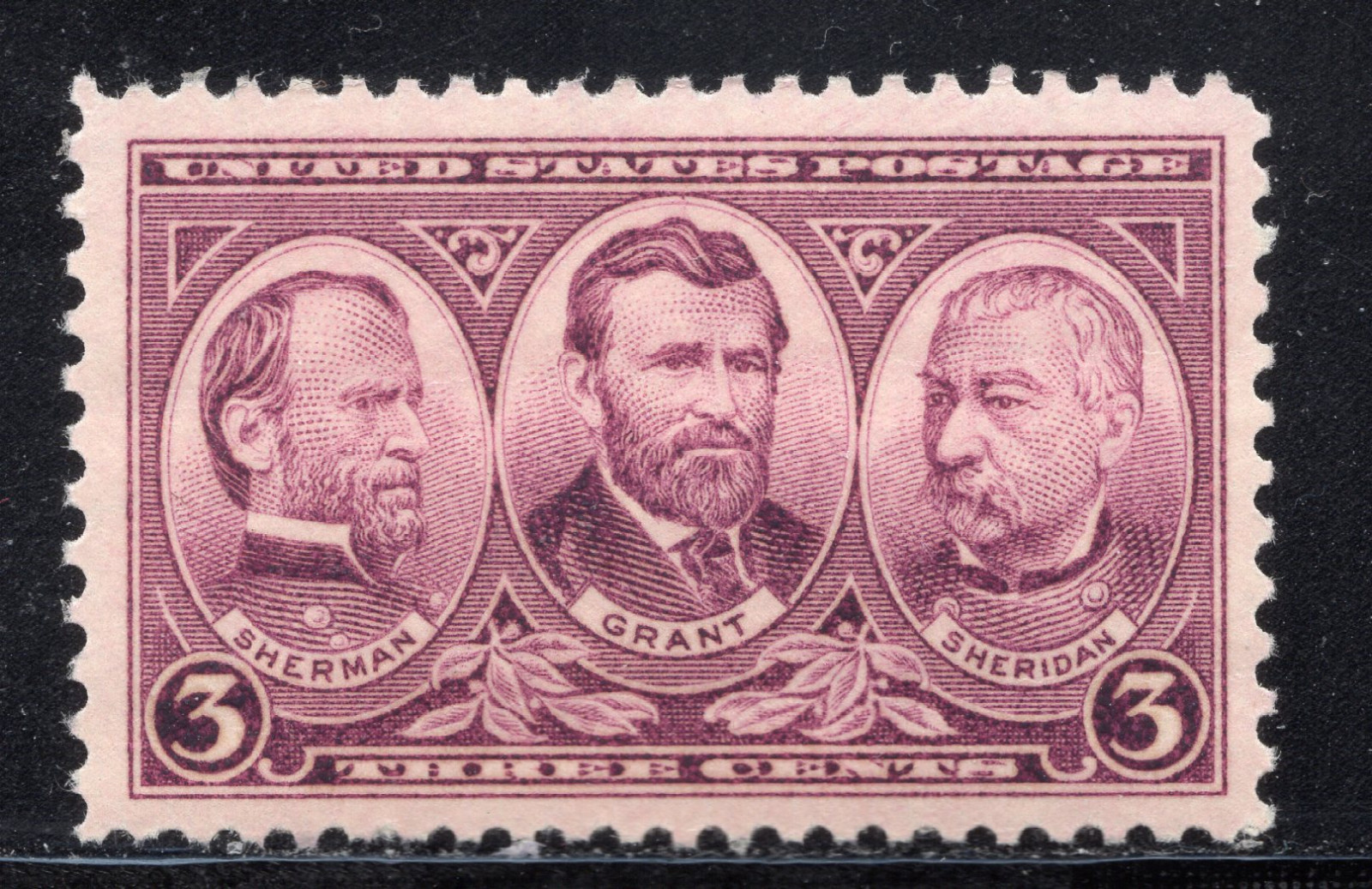CIVIL WAR GENERALS ** SHERMAN - GRANT - SHERIDAN  **US POSTAGE STAMP MINT