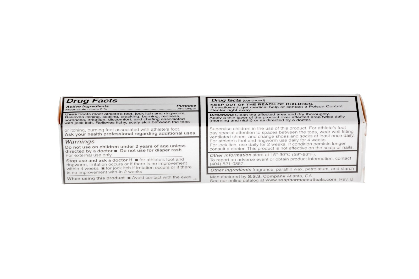 Tetterine Antifungal Cream for Athlete's Foot, Jock Itch, Ringworm - 1 oz